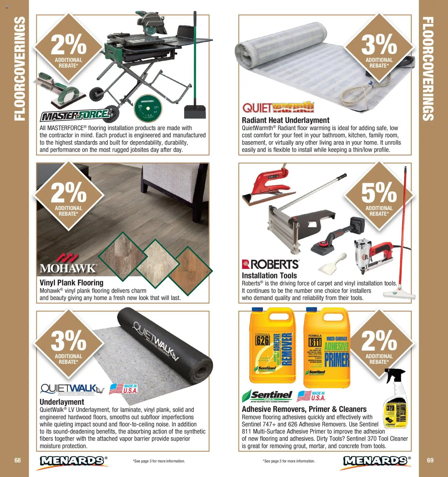 Menards Contractor Catalog - valid from 01/01/2026 | Page: 35 | Products: Adhesive, Carpet, Tools, Sheet