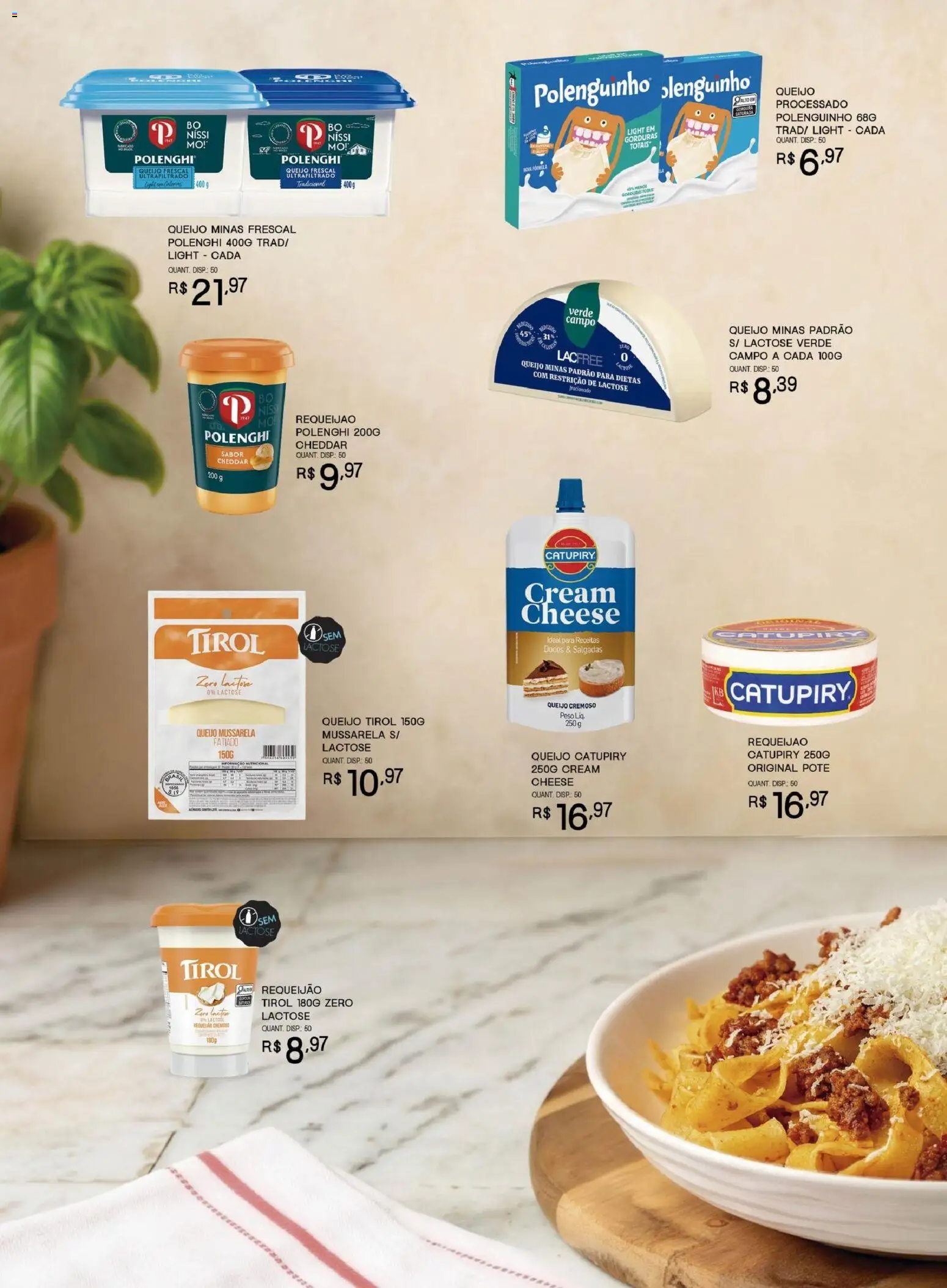 Bistek Supermercados Folheto - válido de 03.06.2026 | Página: 4 | Produtos: Cheddar, Cream cheese, Requeijão, Mussarela