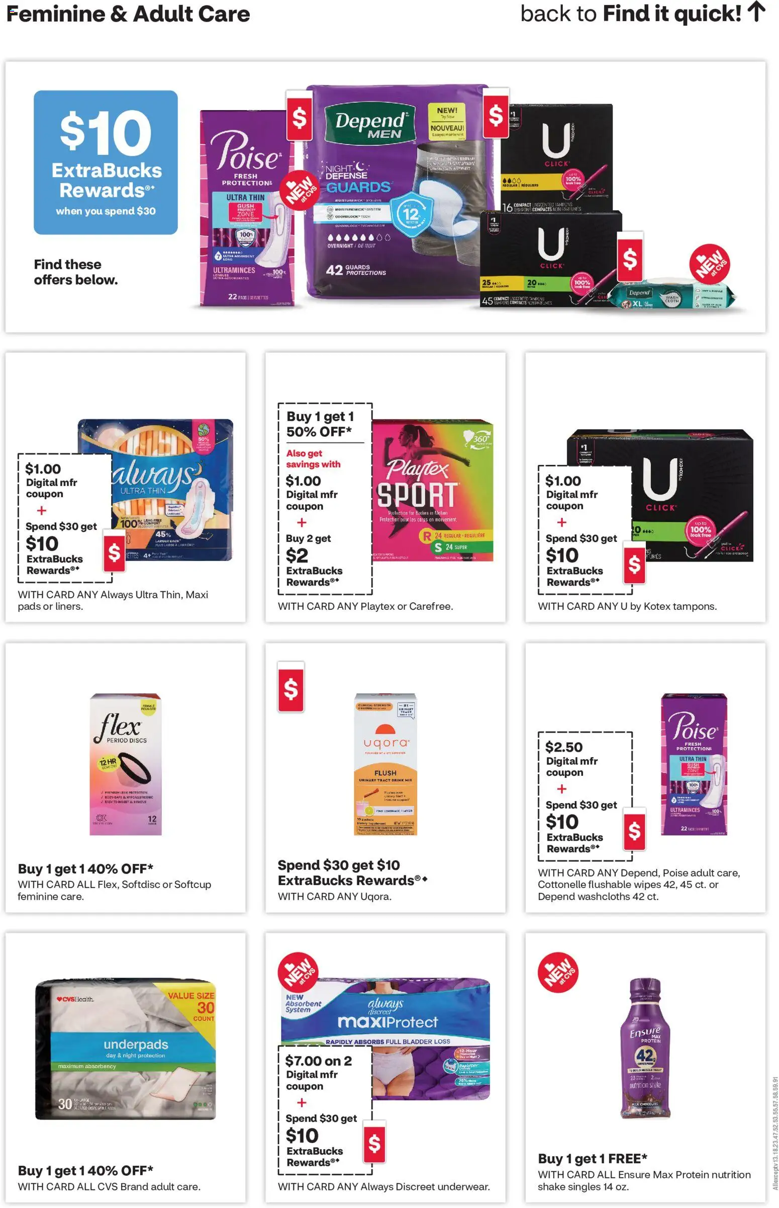 CVS Pharmacy Weekly Ad - ME - valid from 07.06.2026 | Page: 9 | Products: Milk, Chocolate, Pads, Tampons