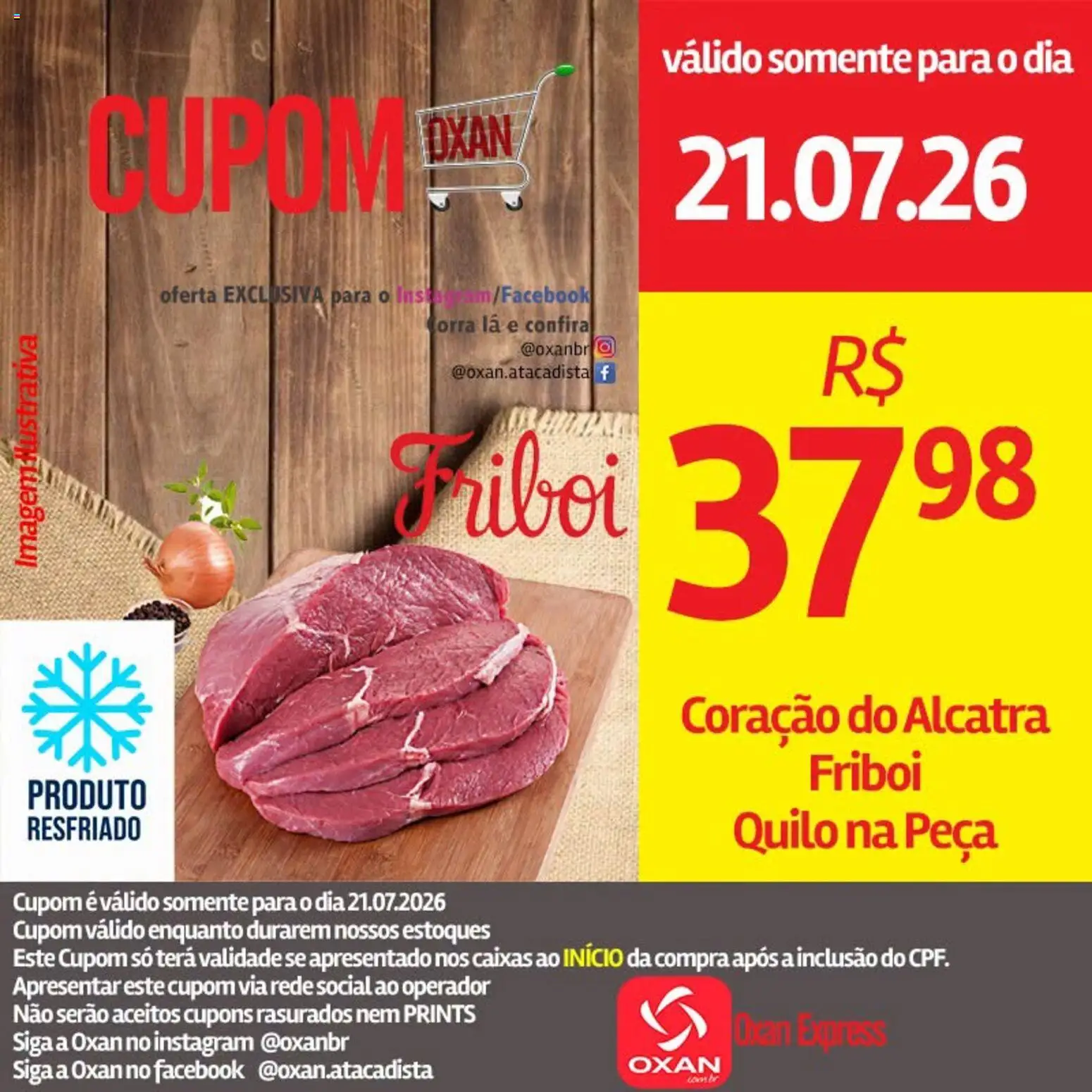 Oxan Atacadista Folheto - válido de 21/07/2026 | Página: 19 | Produtos: Alcatra