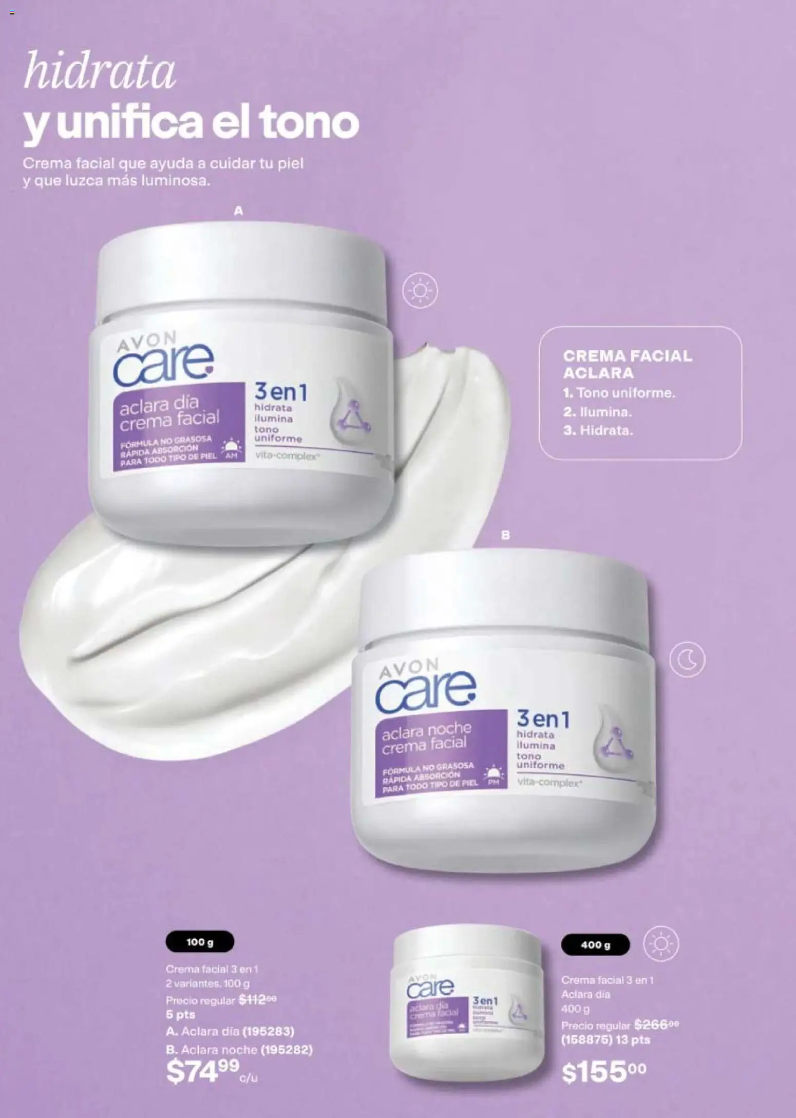 Nuevas ofertas de AVON válidas en toda la República Mexicana desde el 10/07/2026. ¡Encuentra las mejores ofertas en AVON campaña 11 2026! | Página: 129 | Productos: Crema, Crema facial