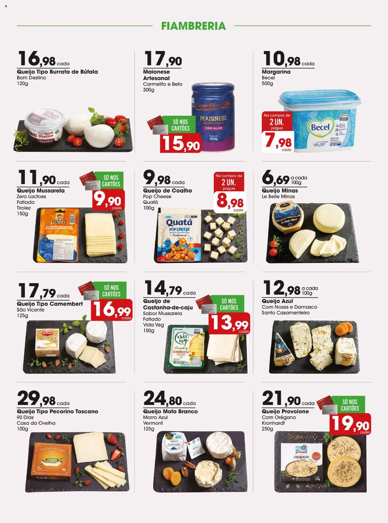 Zaffari Folheto - válido de 28/07/2026 | Página: 11 | Produtos: Queijo, Nozes, Mussarela, Margarina