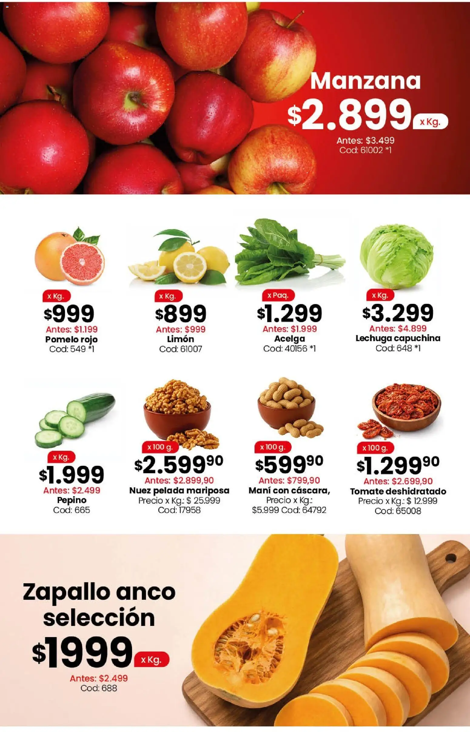Coto - Ofertas │ válido desde el 24/08/2026 | Página: 3 | Productos: Zapallo, Mani, Tomate, Pomelo