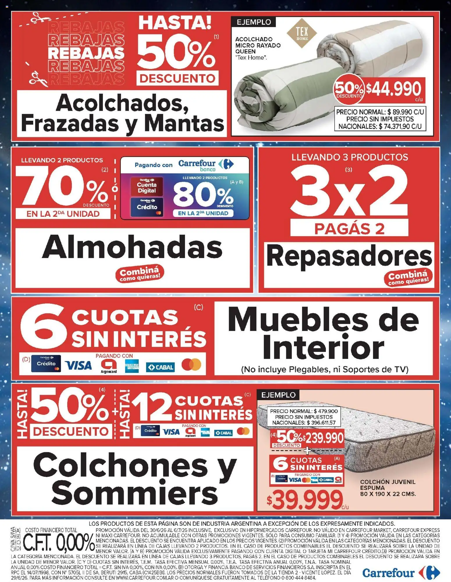 Carrefour - Carrefour Hiper │ válido desde el 30/06/2026 | Página: 24 | Productos: Teléfono, Acolchado, Colchón, Espuma