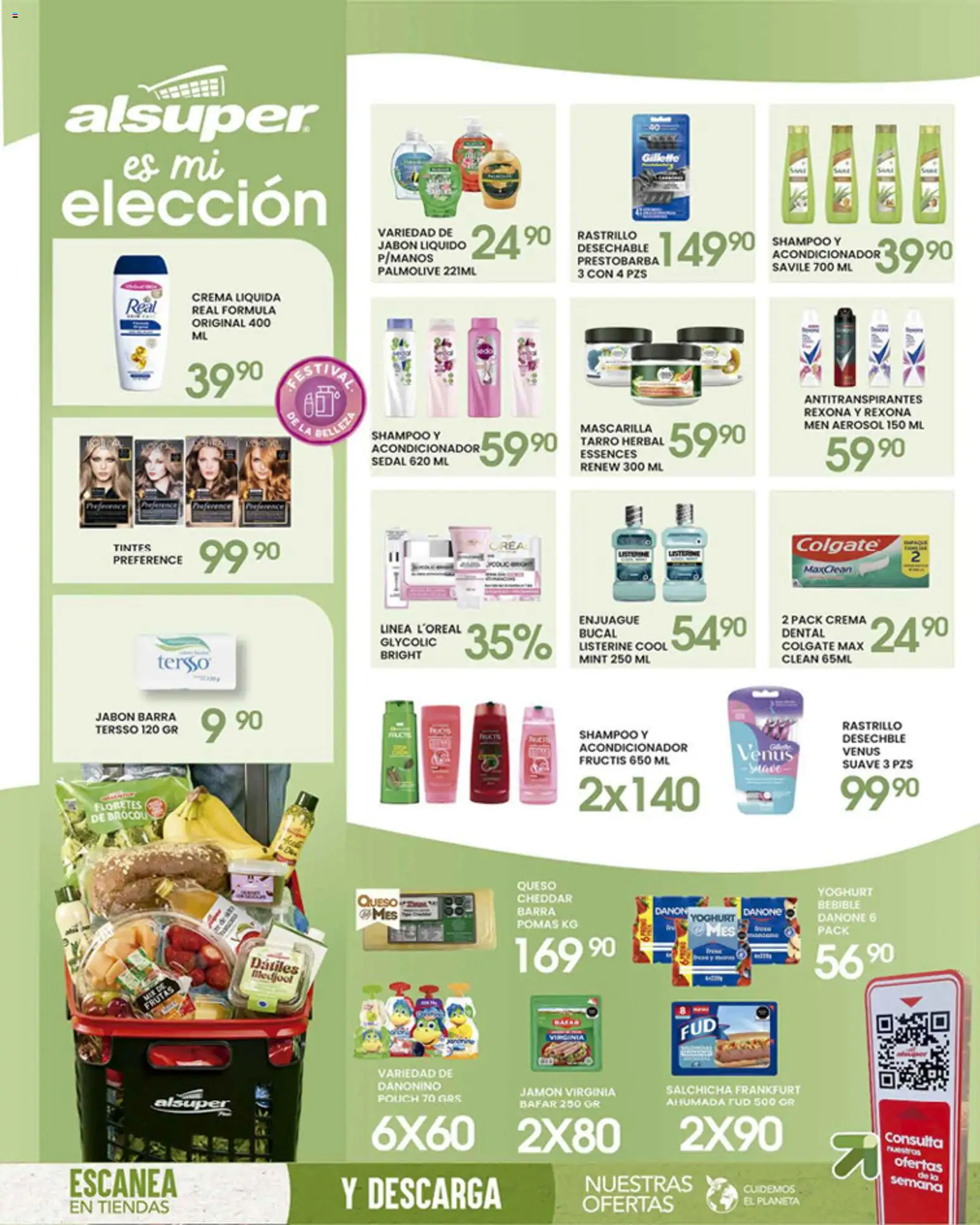 Nuevas ofertas de Alsuper válidas en toda la República Mexicana desde el 15.05.2026. ¡Encuentra las mejores ofertas en Alsuper folleto Laguna! | Página: 8 | Productos: Salchicha, Jabón líquido, Acondicionador, Jabón