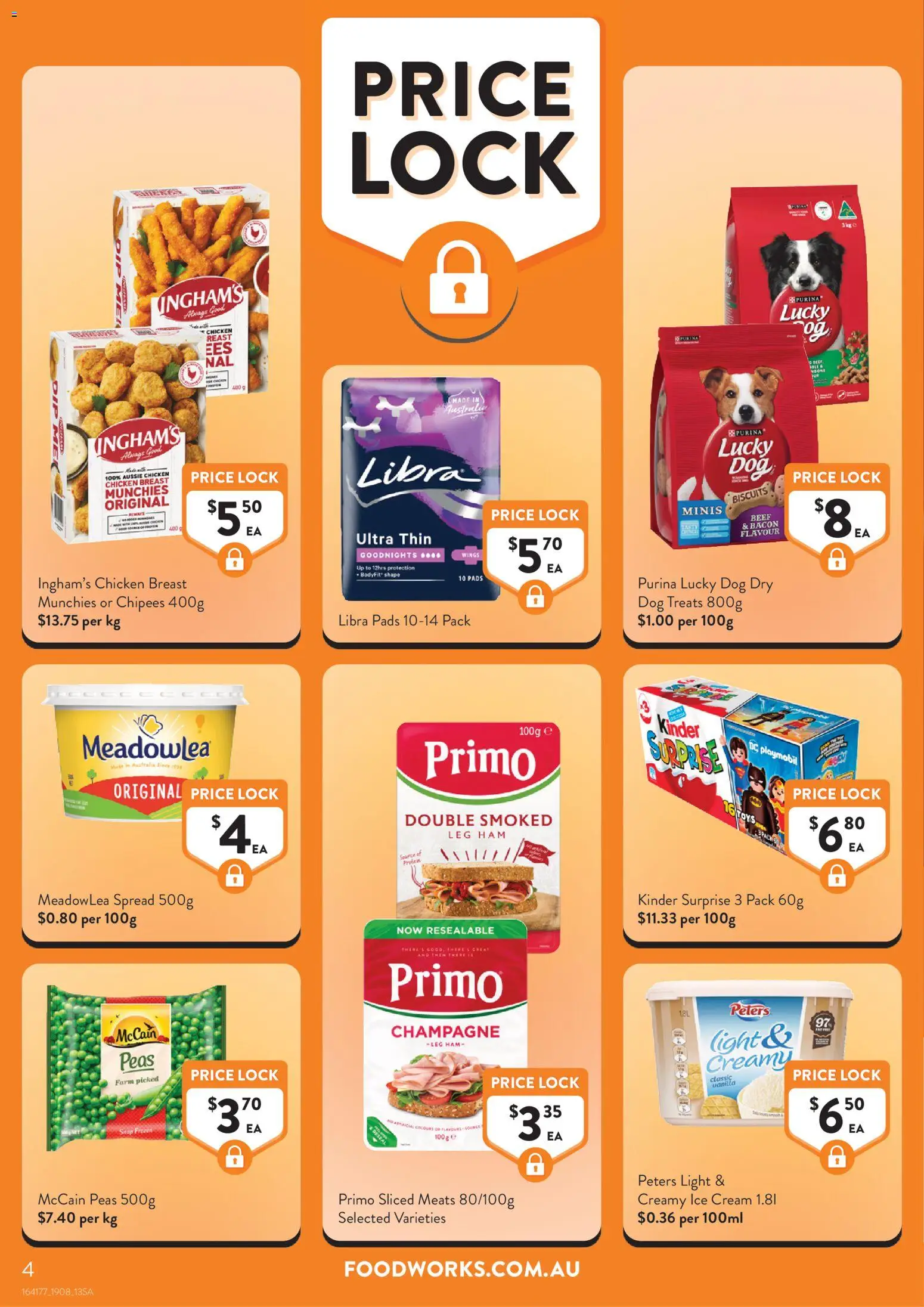 Foodworks catalogue - valid from 19/08/2026 | Page: 4 | Products: Light, Chicken breast, Ice cream, Toys