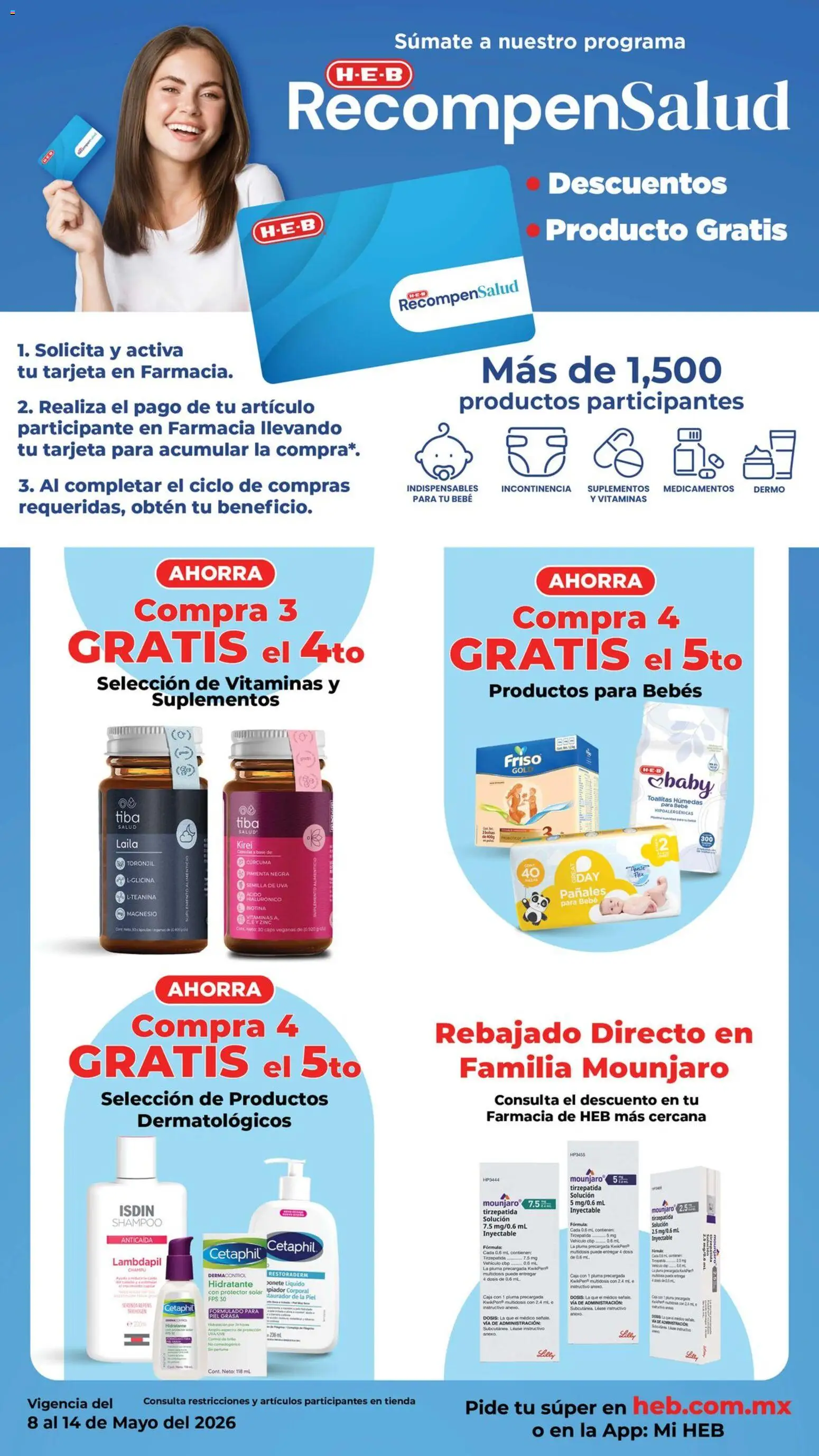 Nuevas ofertas de H-E-B válidas en toda la República Mexicana desde el 08.05.2026. ¡Encuentra las mejores ofertas en H-E-B folleto Calidad! | Página: 9 | Productos: Uva, Vitaminas, Caja, Protector solar