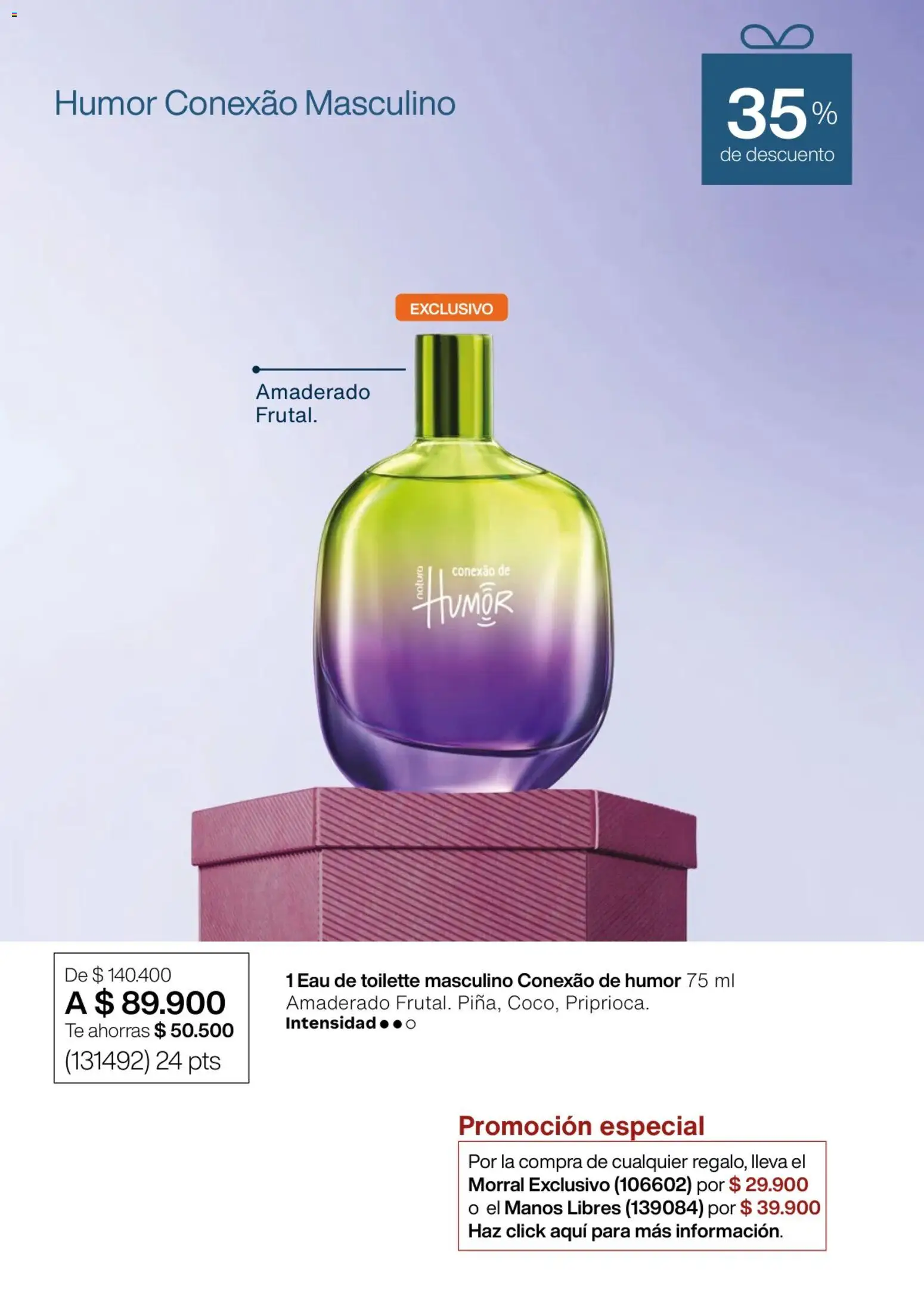 Catálogo Natura Ciclo12 │ válido desde el 04/08/2026 | Página: 1 | Productos: Morral, Eau de toilette, Té