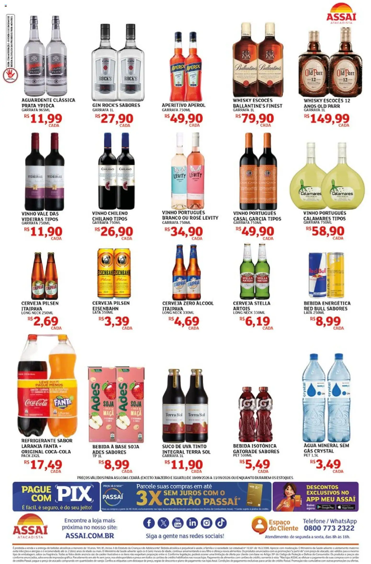 Assaí Atacadista Folheto - válido de 10/09/2026 | Página: 2 | Produtos: Whisky, Eisenbahn, Base, Bebida