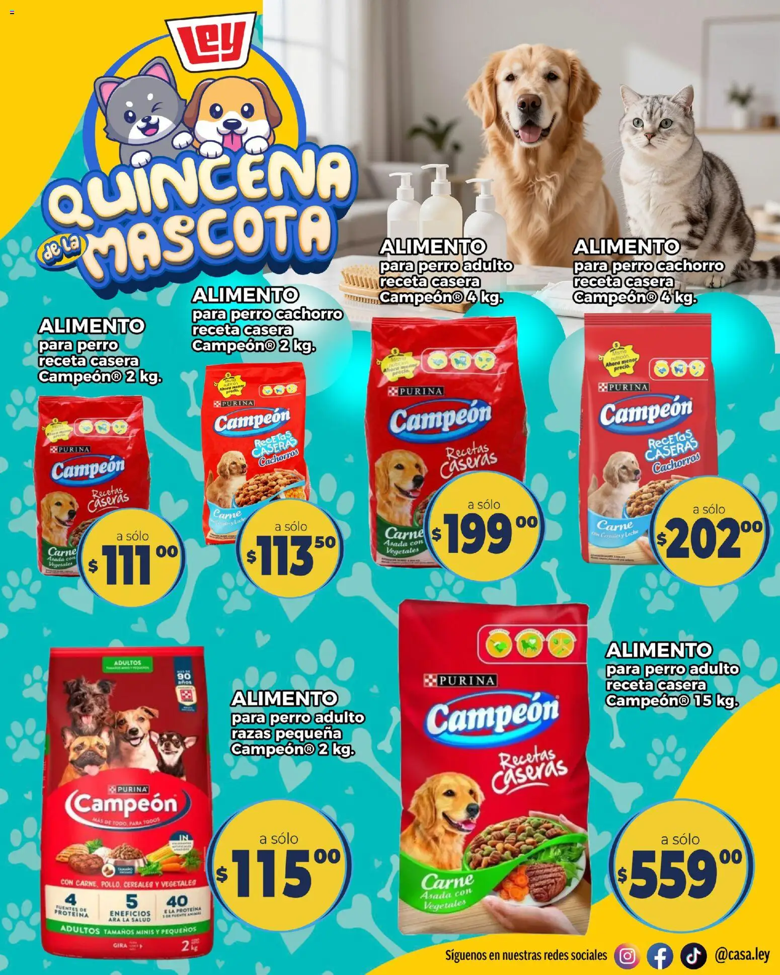 Nuevas ofertas de Casa Ley válidas en toda la República Mexicana desde el 29/06/2026. ¡Encuentra las mejores ofertas en Casa Ley folleto Quincena de la mascota! | Página: 12 | Productos: Leche, Cereales