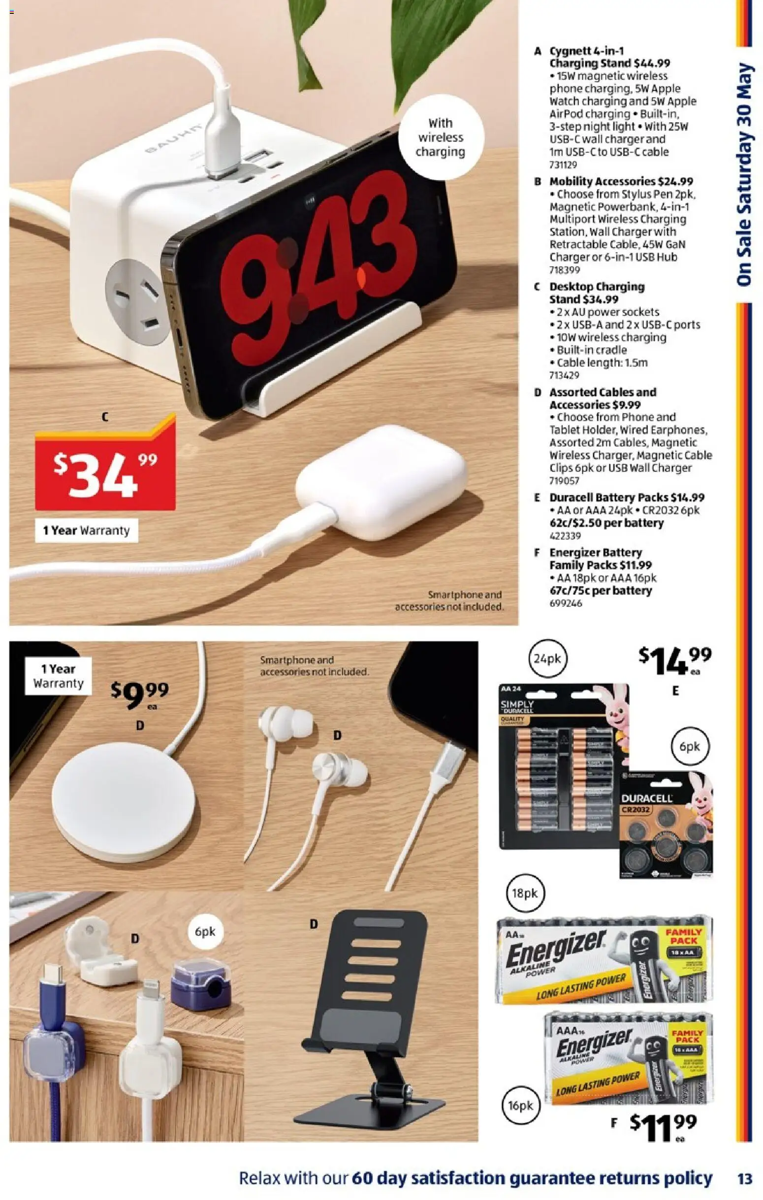 Aldi catalogue - valid from 20.05.2026 | Page: 13 | Products: Battery, Charger, Usb, Clips