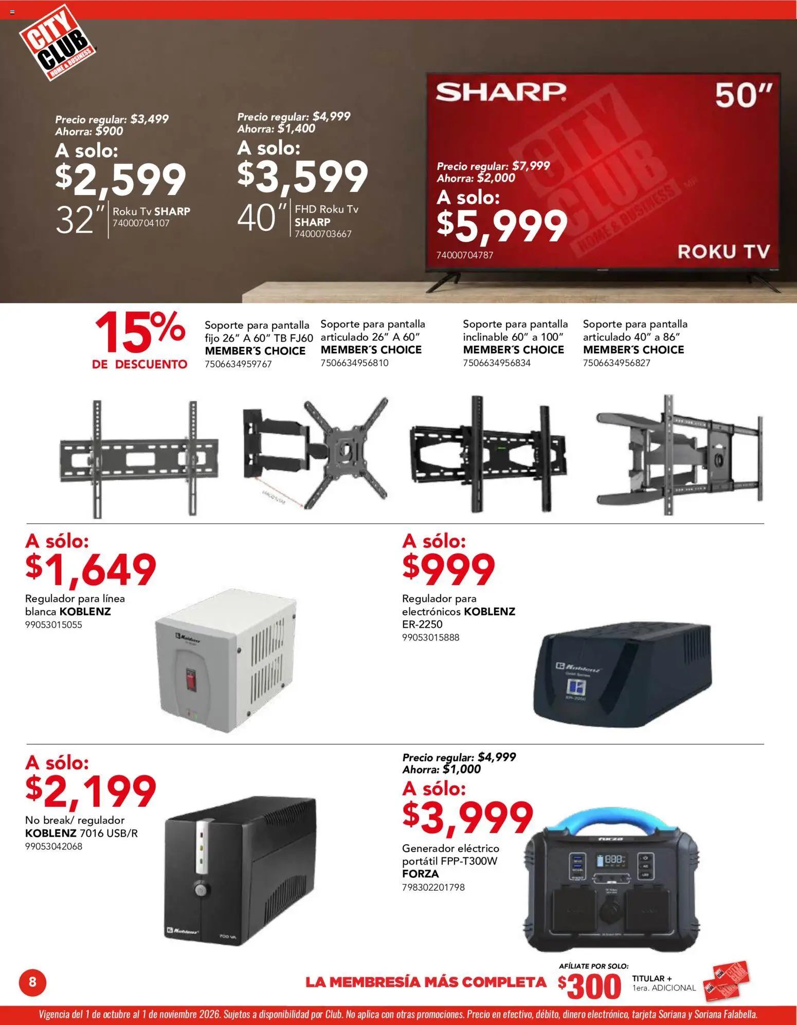 Nuevas ofertas de City Club válidas en toda la República Mexicana desde el 01/10/2026. ¡Encuentra las mejores ofertas en City Club catálogo! | Página: 8