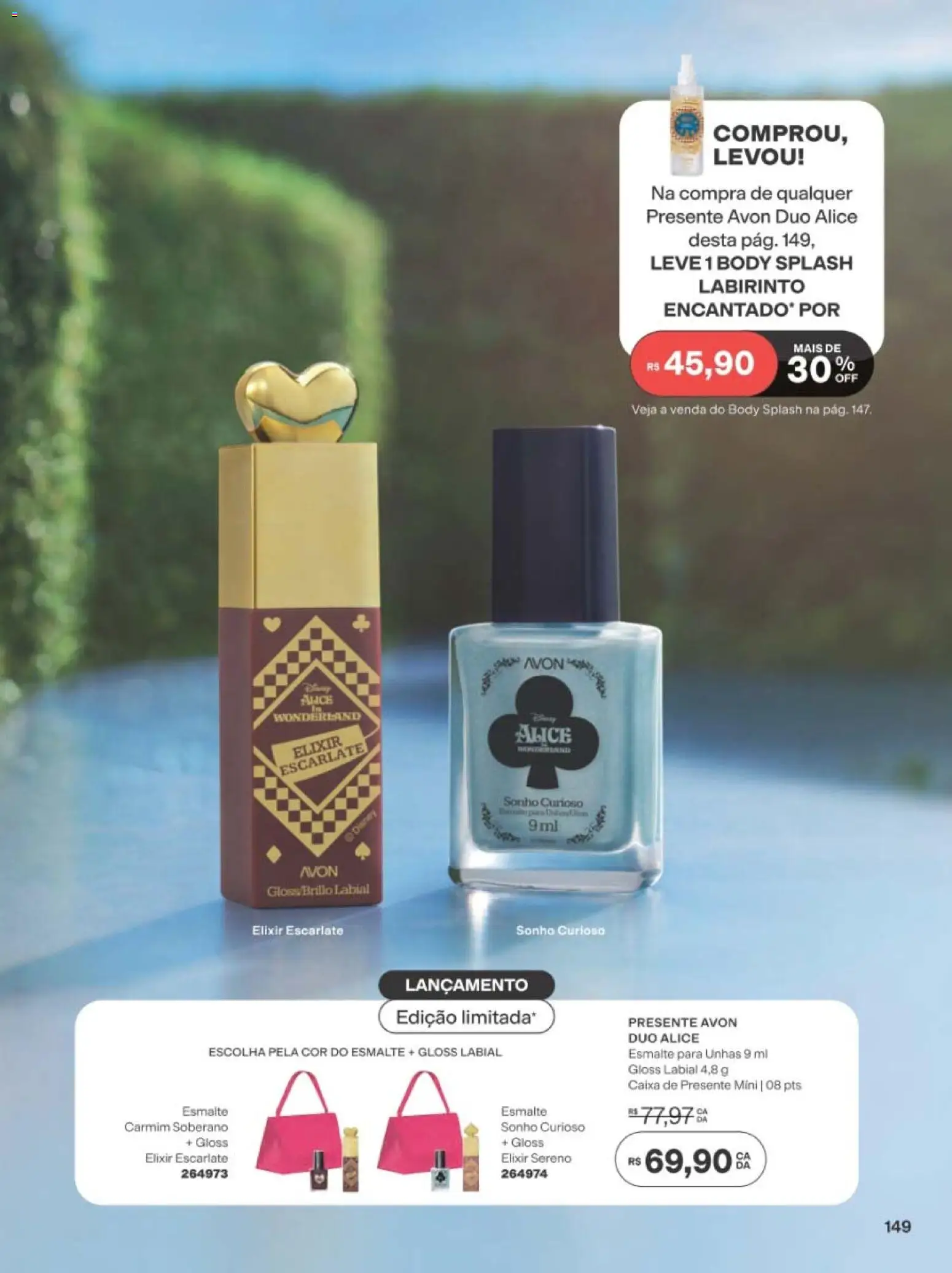 Avon Folheto - válido de 01/09/2026 | Página: 149 | Produtos: Gloss labial, Sonho, Caixa, Body