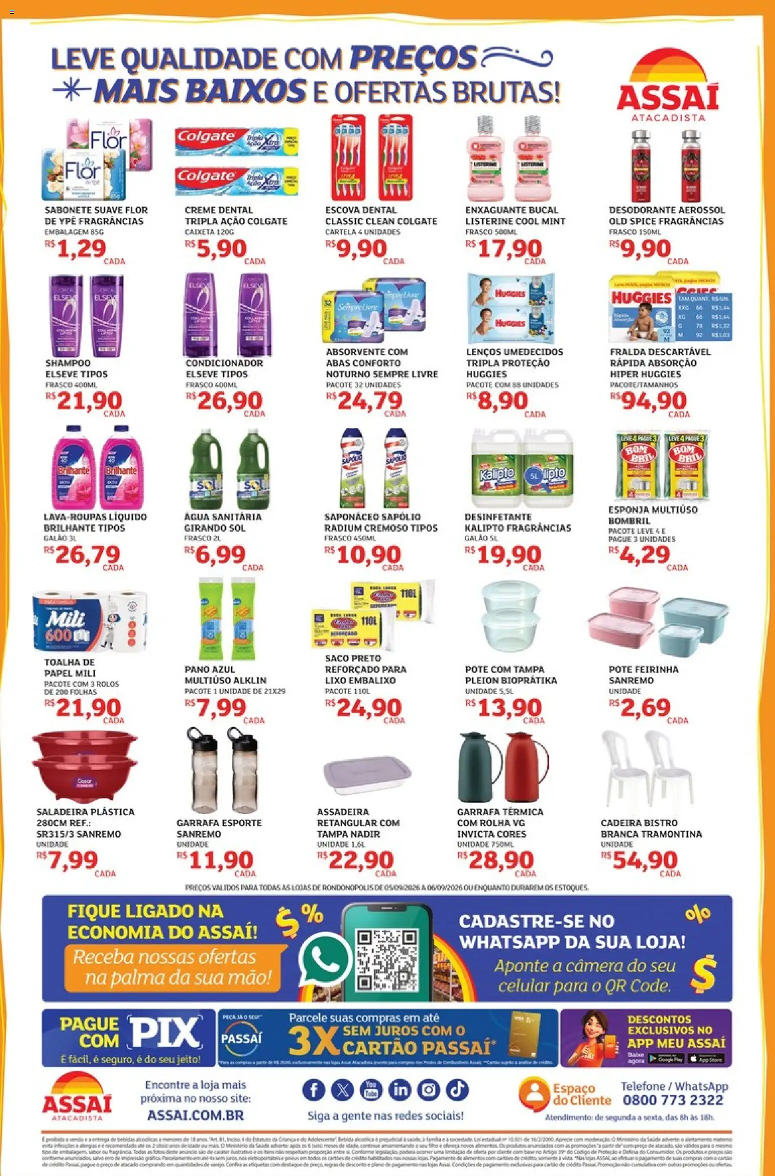 Assaí Atacadista Folheto - válido de 05/09/2026 | Página: 4 | Produtos: Girando sol, Sabonete, Saponáceo, Desinfetante