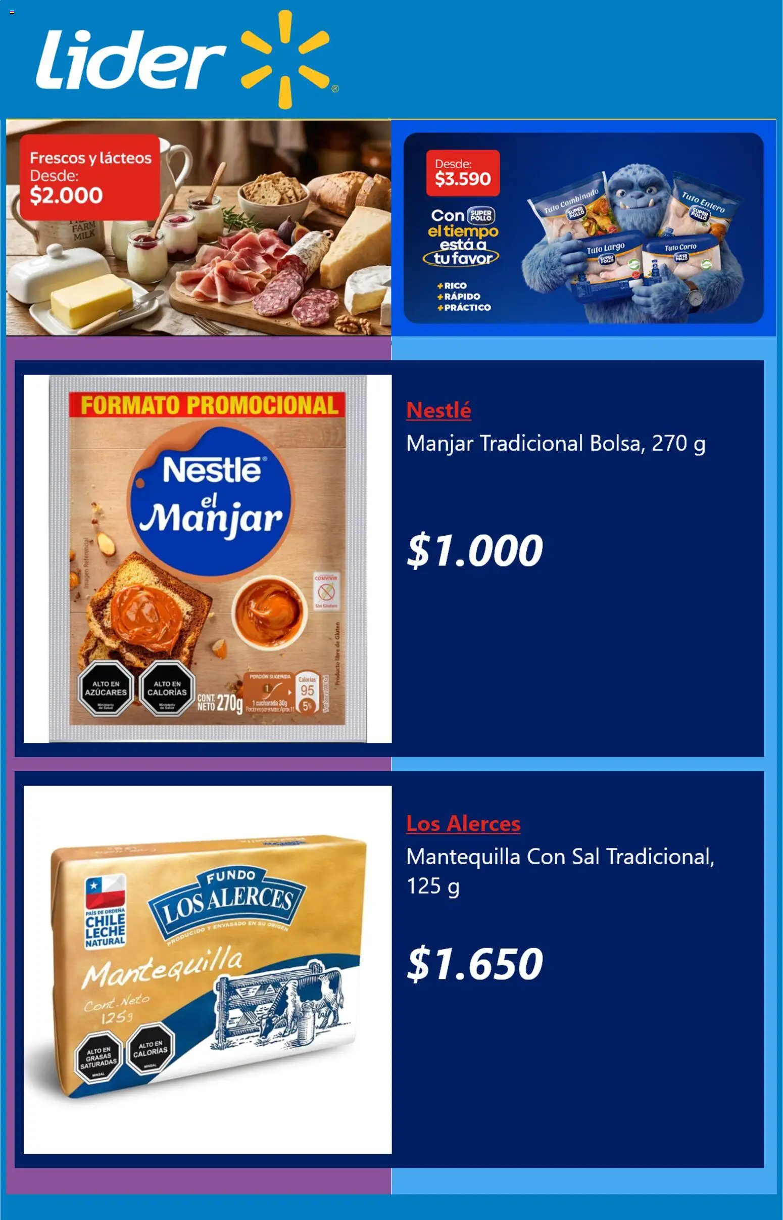 Lider Ofertas │ válido desde el 28.07.2026 | Página: 5 | Productos: Sal, Leche, Pollo, Manjar