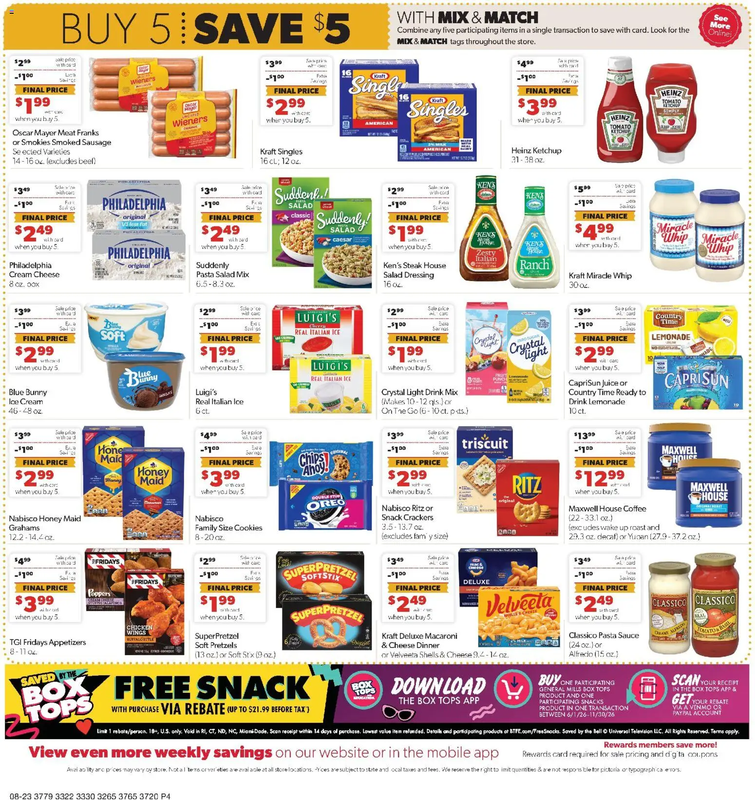 Family Fare Weekly Ad - IA - valid from 08/23/2026 | Page: 4 | Products: Milk, Oreo, Cream, Fruit