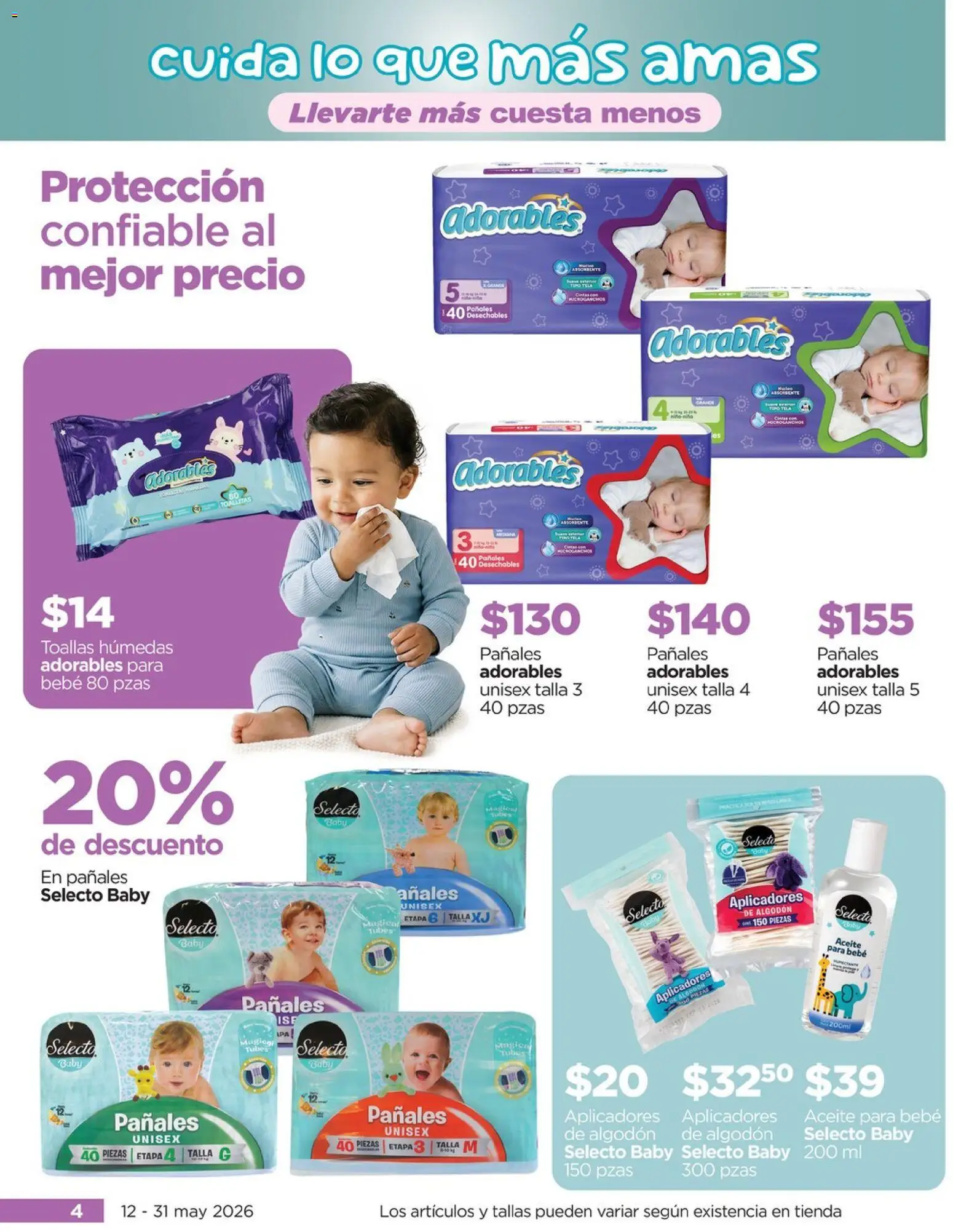 Nuevas ofertas de Chedraui válidas en toda la República Mexicana desde el 12.05.2026. ¡Encuentra las mejores ofertas en Chedraui folleto Cuida lo que más amas! | Página: 4
