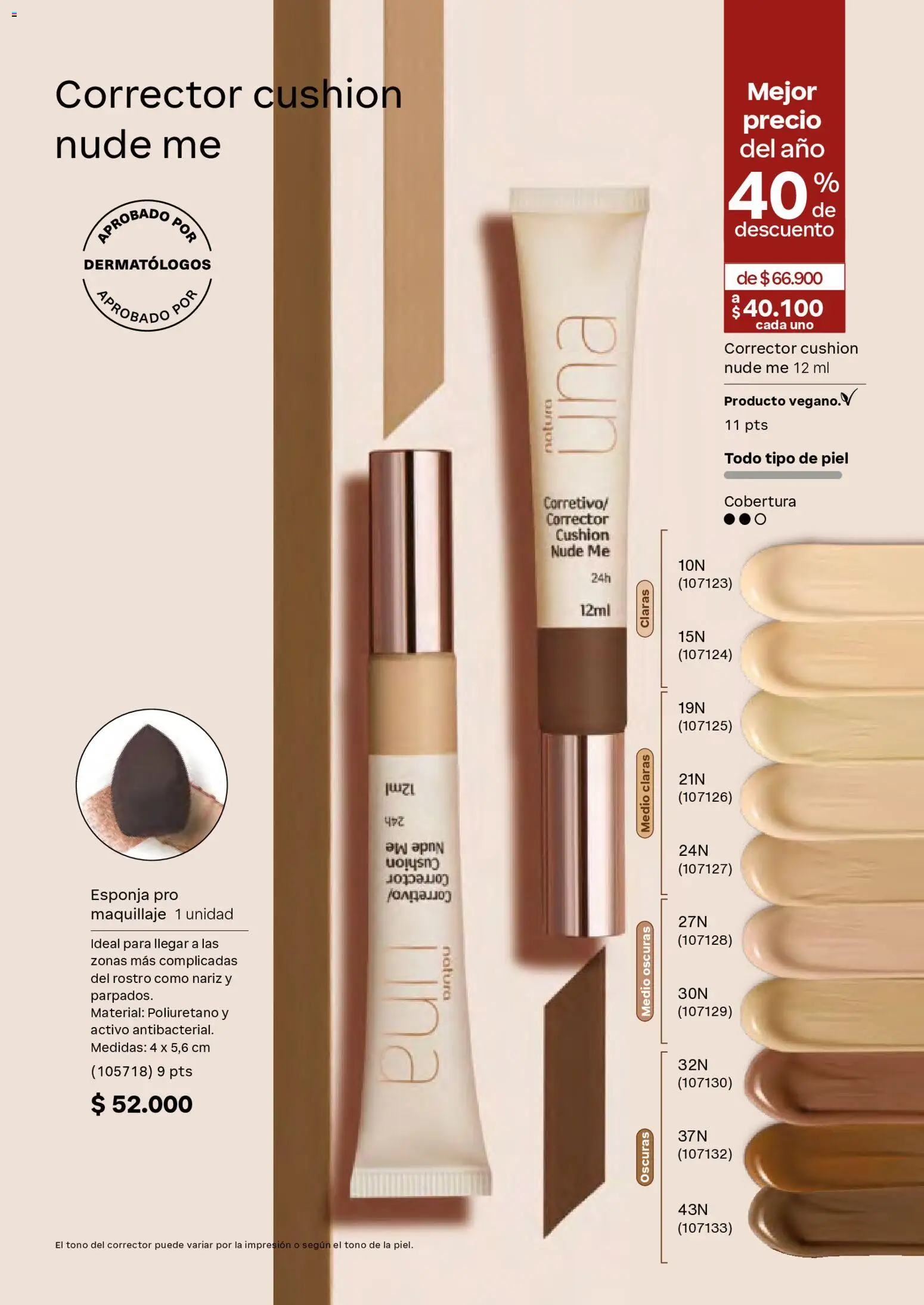 Natura revista - valida desde el 08.04.2026 | Página: 89 | Productos: Esponja, Maquillaje, Corrector