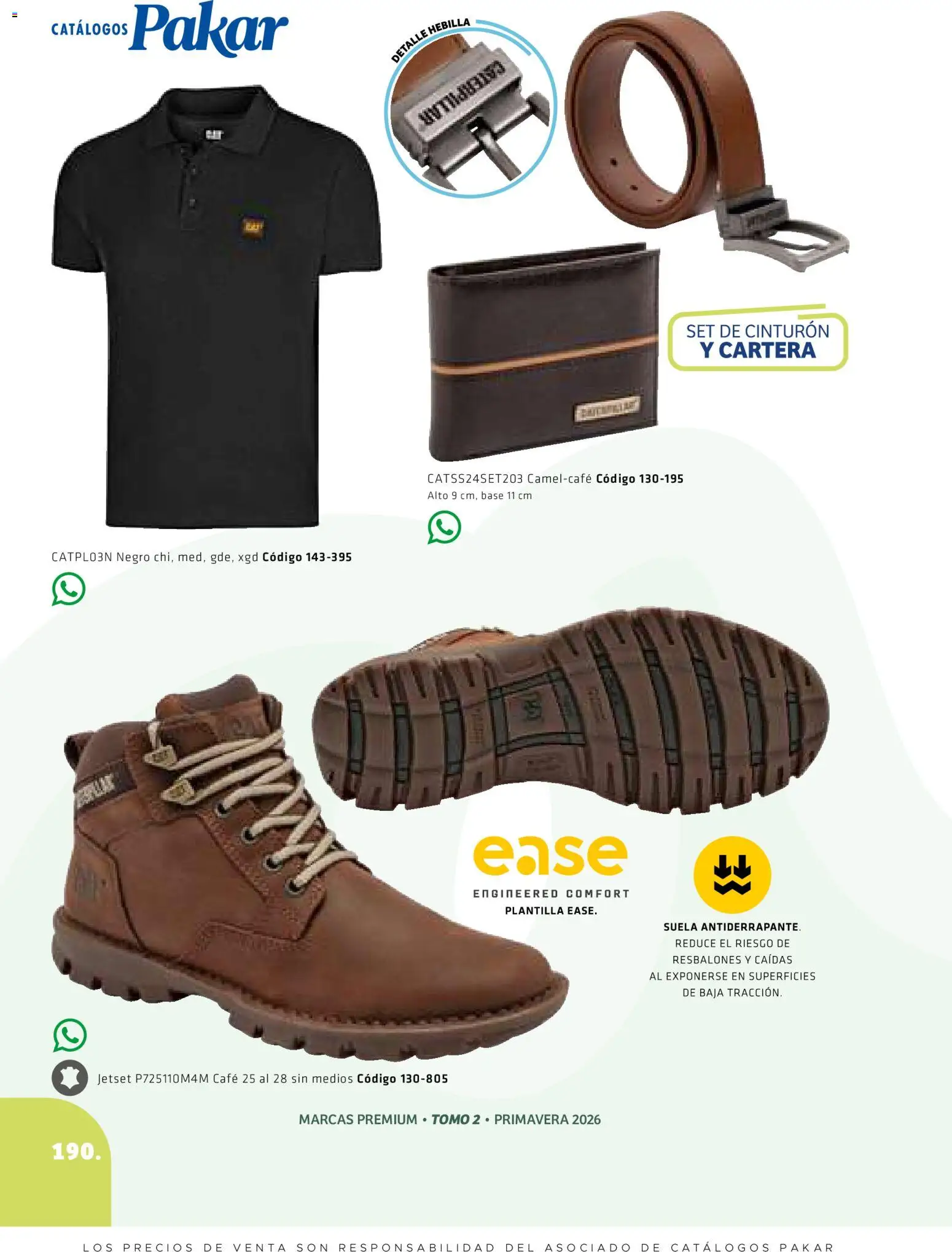Nuevas ofertas de SC Pakar válidas en toda la República Mexicana desde el 27/02/2026. ¡Encuentra las mejores ofertas en SC Pakar catálogo Premium Men Tomo 2! | Página: 190 | Productos: Cinturón, Café, Hebilla