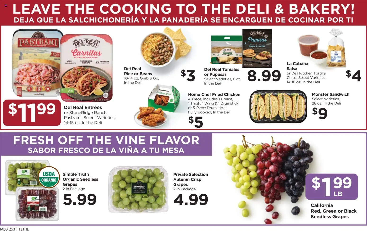Food 4 Less Weekly Ad - valid from 09/02/2026 | Page: 6 | Products: Bakery, Protein, Grapes, Seedless grapes