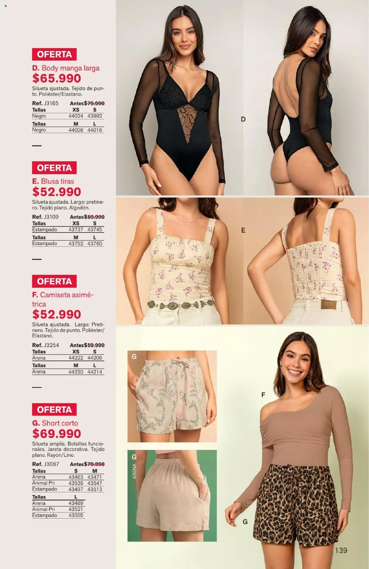 Leonisa revista - valida desde el 04/08/2026 | Página: 139 | Productos: Body, Short, Camiseta, Blusa