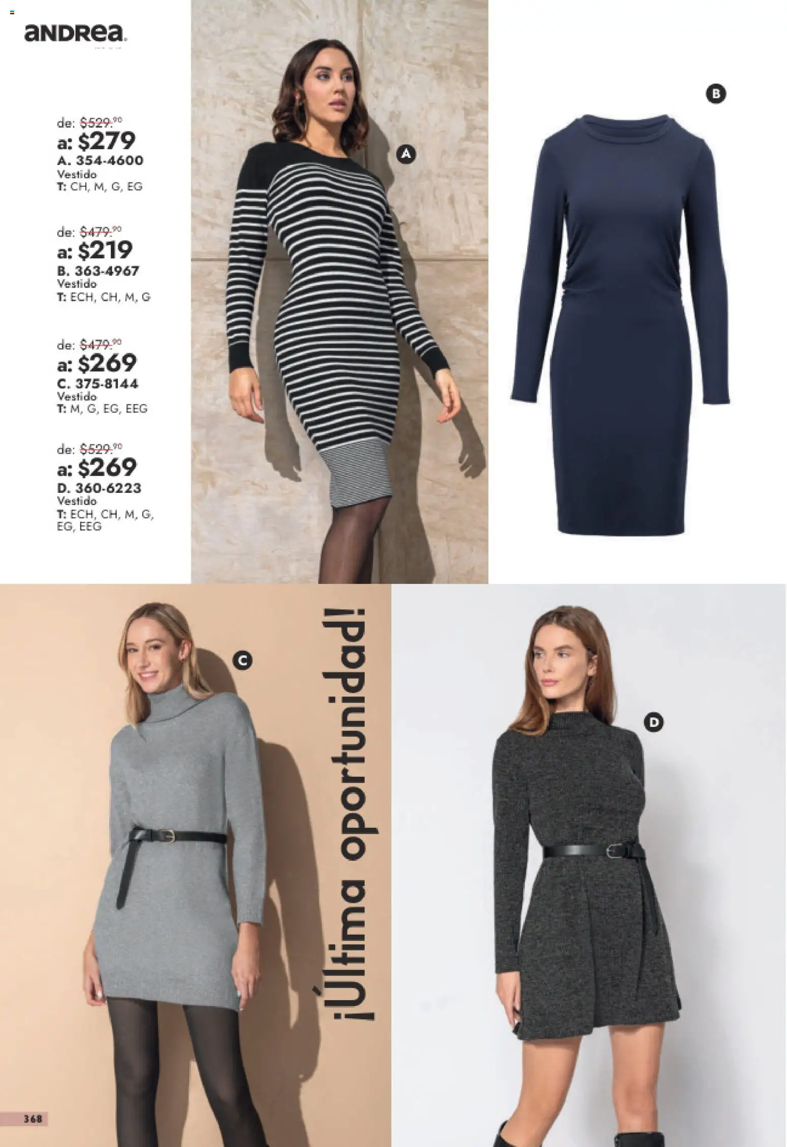 Nuevas ofertas de Andrea válidas en toda la República Mexicana desde el 26/07/2026. ¡Encuentra las mejores ofertas en Andrea catálogo Outlet! | Página: 368