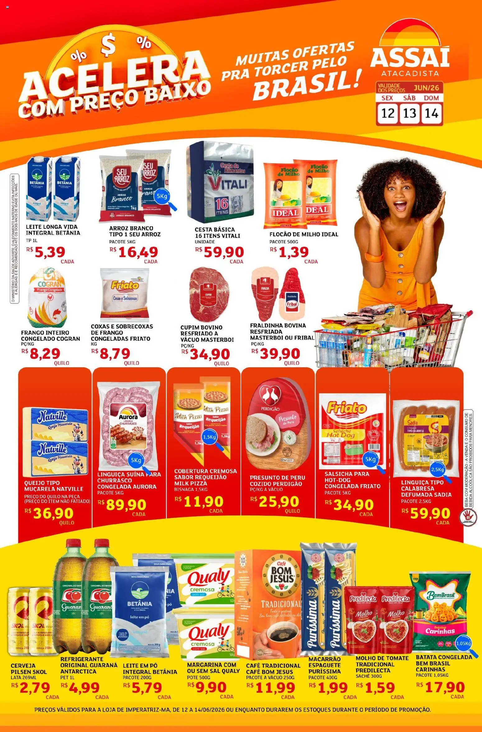 Assaí Atacadista Folheto - válido de 12.06.2026 | Página: 1 | Produtos: Café, Pizza, Bebida, Refrigerante