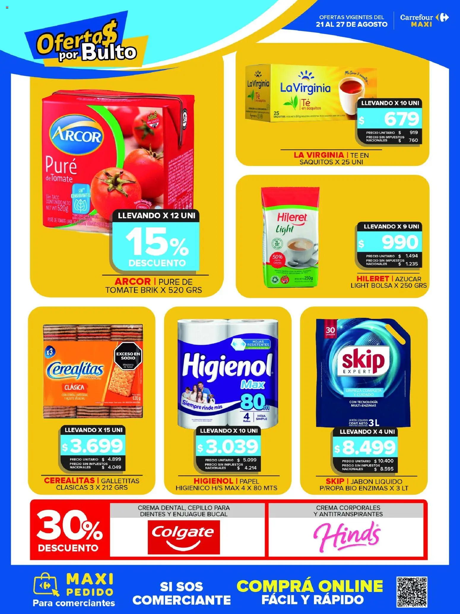 Carrefour Maxi catálogo │ válido desde el 21/08/2026 | Página: 10 | Productos: Azucar, Jabón, Tomate, Crema