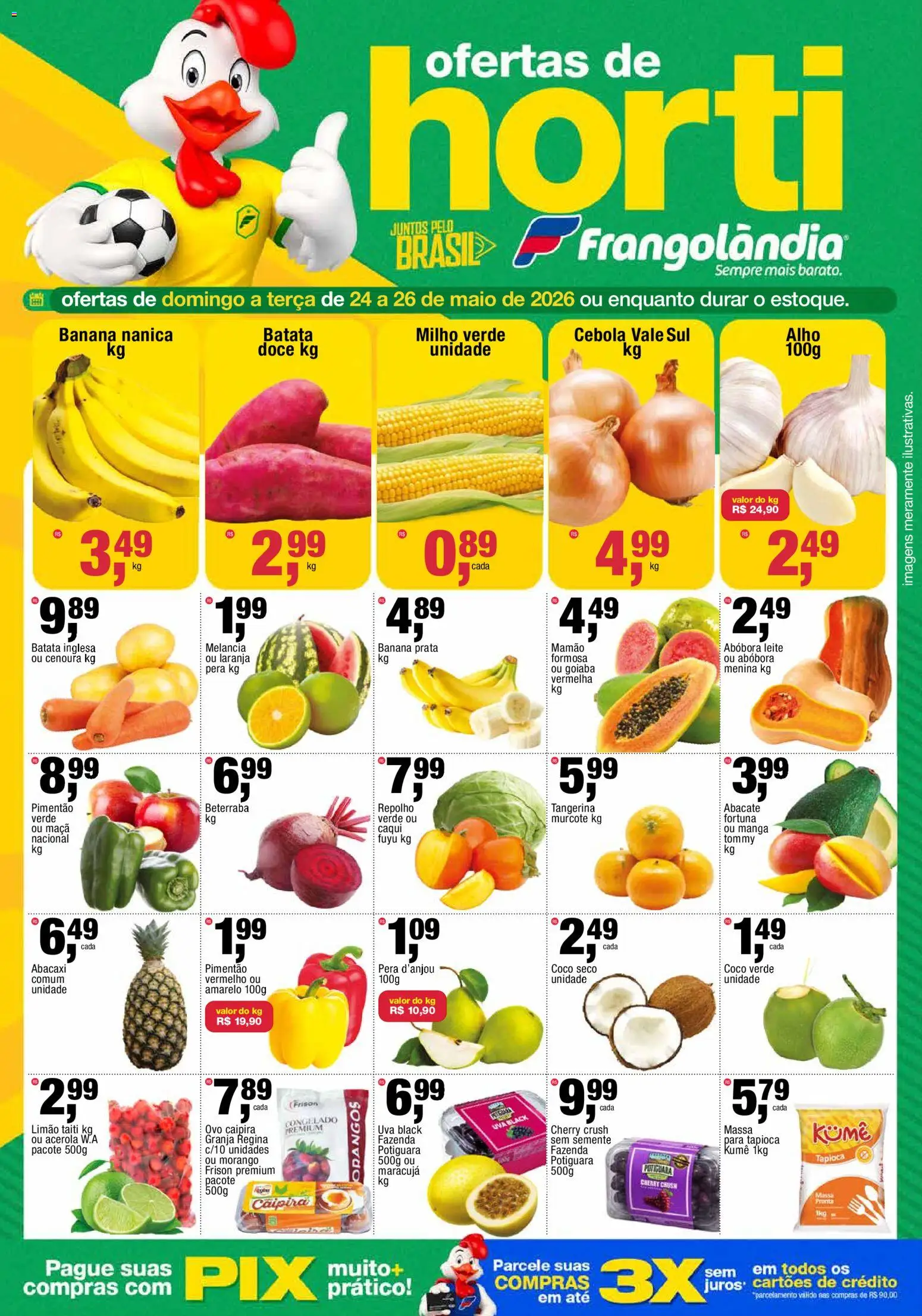 Frangolândia Folheto - válido de 24.05.2026 | Página: 1 | Produtos: Abóbora, Beterraba, Pimentão, Abacaxi