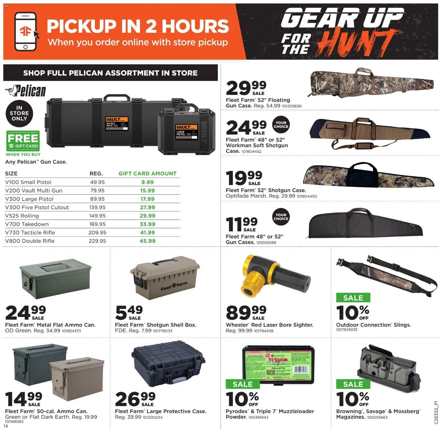 Mills Fleet Farm Ad - valid from 08/10/2026 | Page: 14 | Products: Shotgun, Gun, Ammo, Rifle