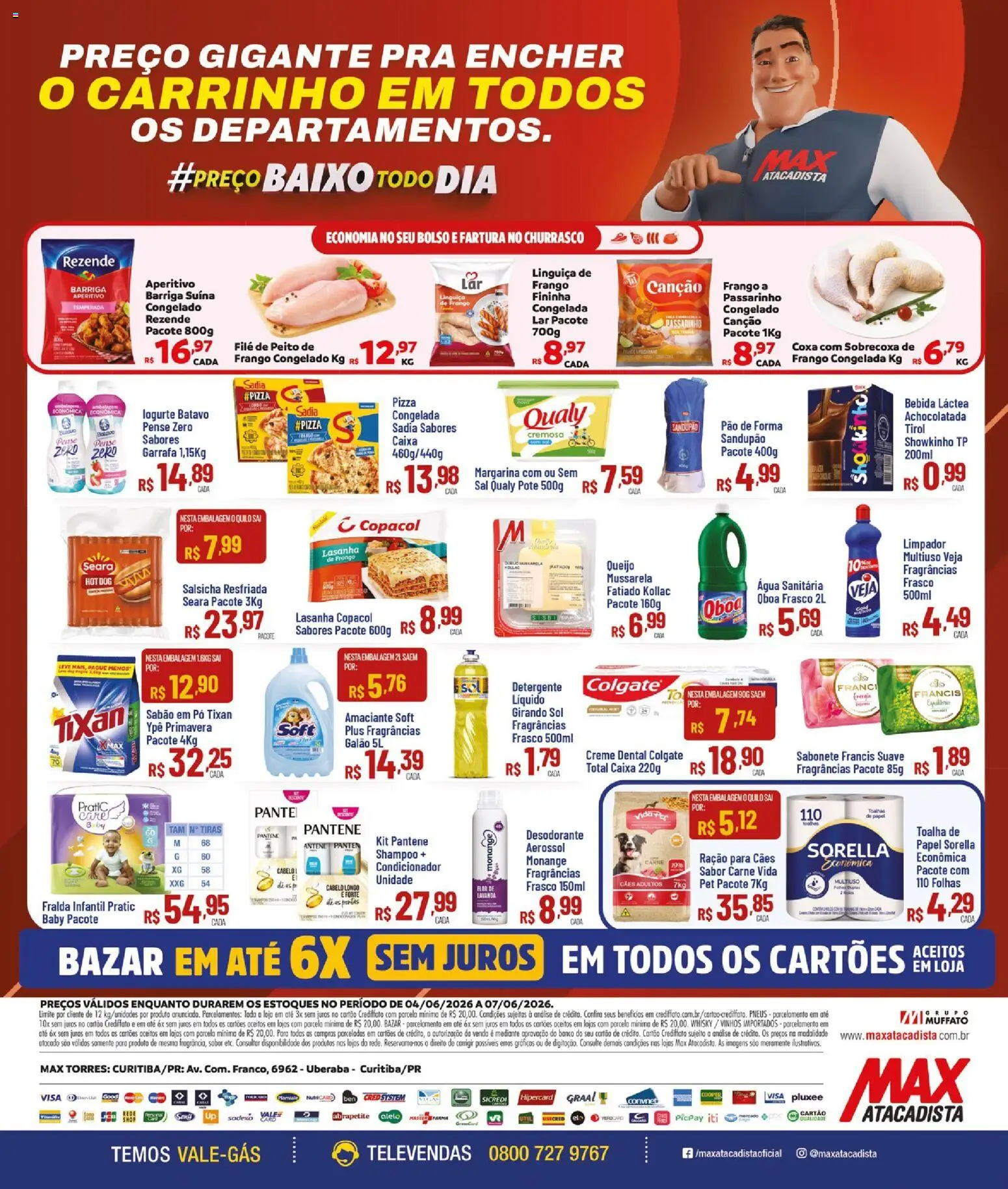 Max Atacadista Folheto - válido de 04.06.2026 | Página: 2 | Produtos: Caixa, Pneus, Lasanha, Sal