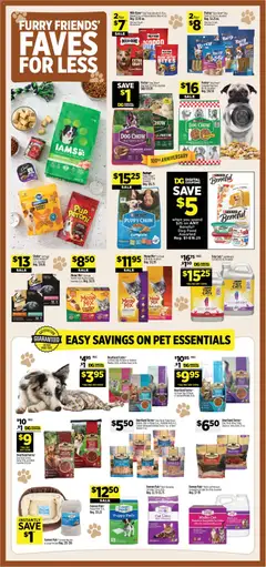Preview of Dollar General weekly ads valid from 03.05.2026 | Page: 16 | Products: Bed, Pillow, Dog Treats, Cat Food