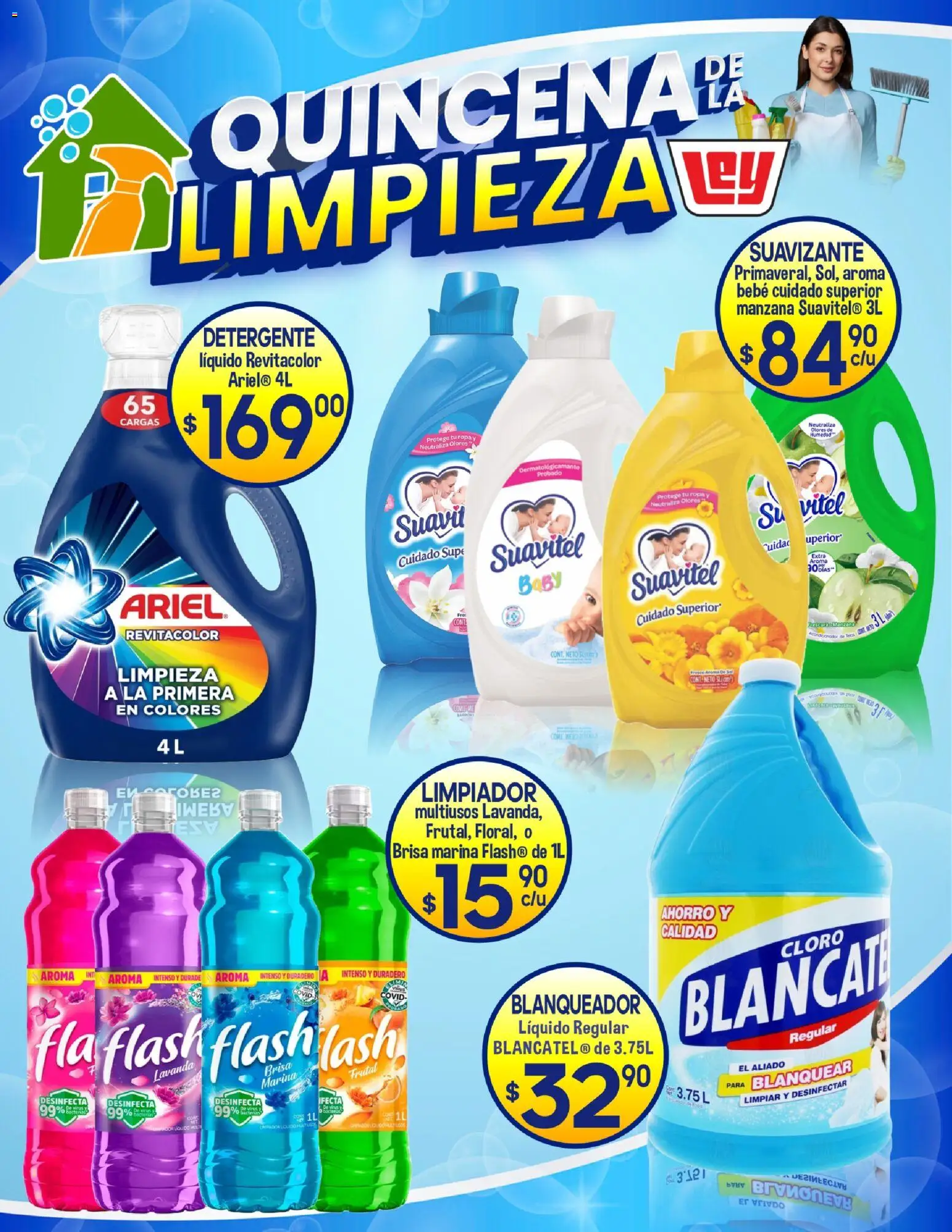 Nuevas ofertas de Casa Ley válidas en toda la República Mexicana desde el 30/06/2026. ¡Encuentra las mejores ofertas en Casa Ley folleto Quincena de la limpieza! | Página: 10 | Productos: Manzana, Cloro, Ropa, Acondicionador