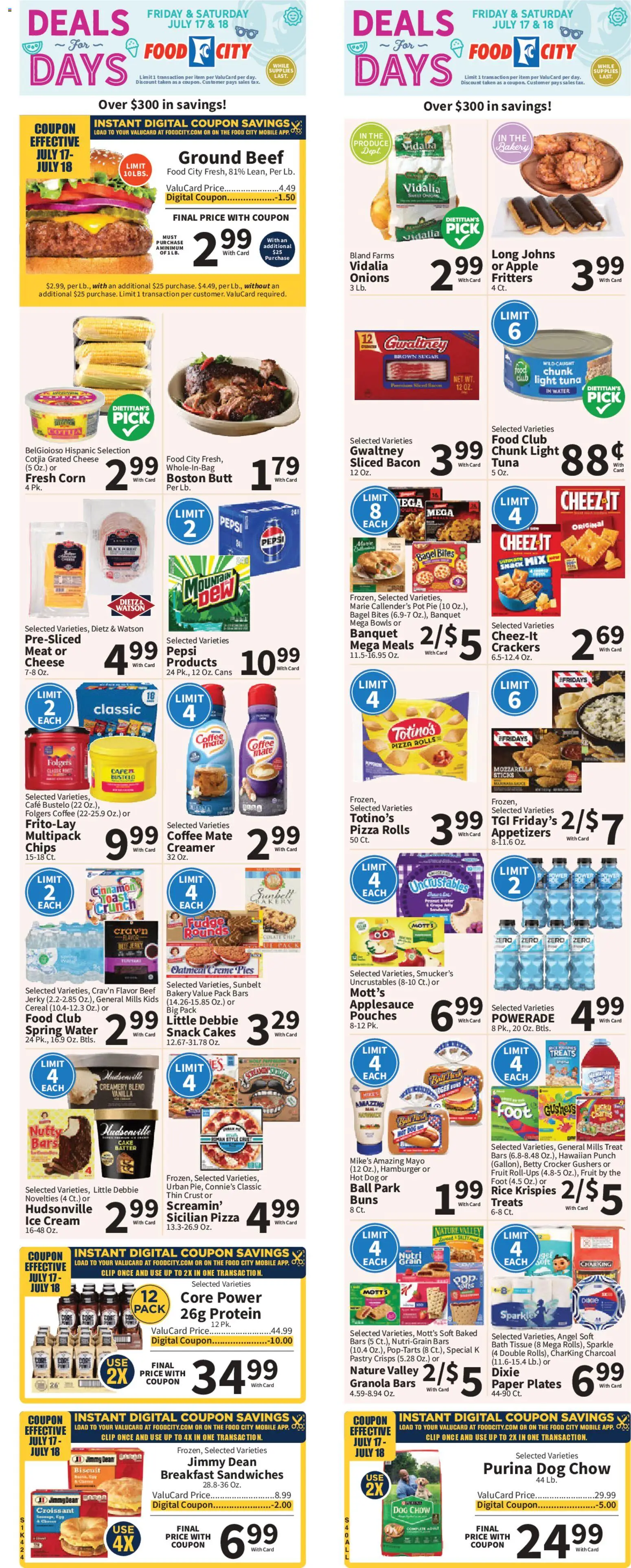 Food City Weekly Ad - valid from 07/15/2026 | Page: 1 | Products: Pizza, Rice, Chips, Sugar