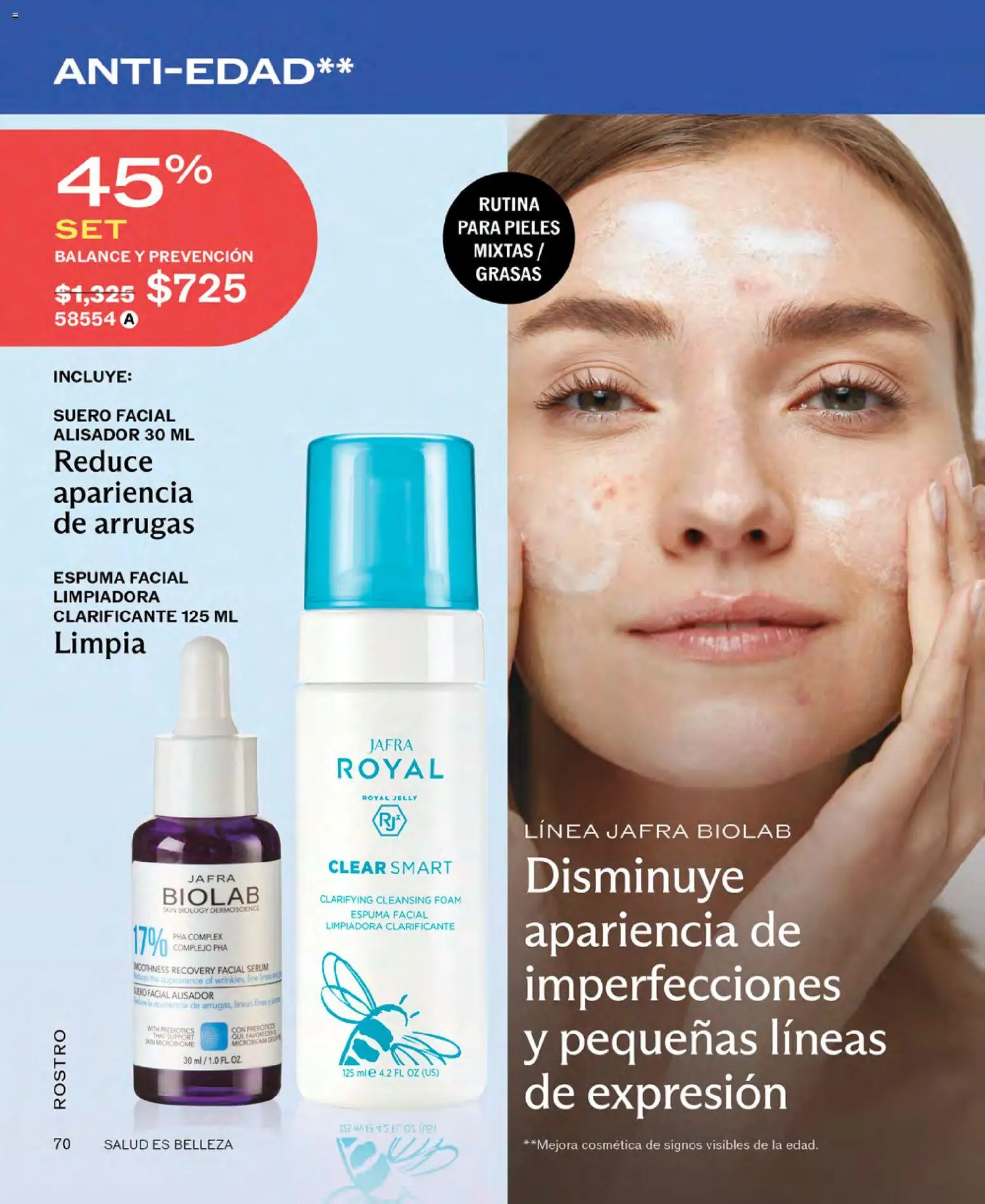 Nuevas ofertas de JAFRA válidas en toda la República Mexicana desde el 01.05.2026. ¡Encuentra las mejores ofertas en JAFRA catálogo! | Página: 70 | Productos: Serum, Espuma
