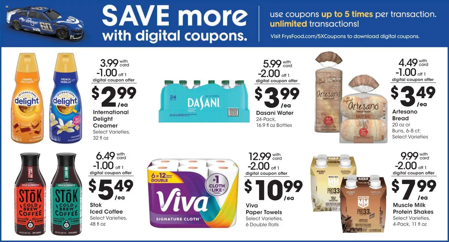 Fry's Food Weekly Ad - valid from 09/09/2026 | Page: 10 | Products: Milk, Coffee, Iced coffee, Paper towels