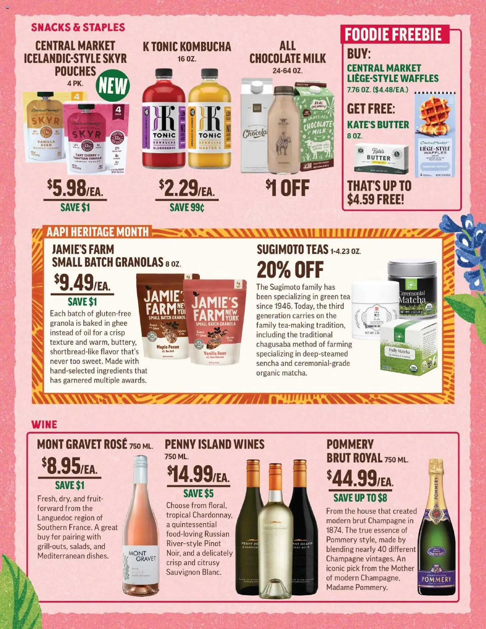 Central Market Weekly Ad - valid from 06.05.2026 | Page: 5 | Products: Milk, Yogurt, Chocolate, Tea