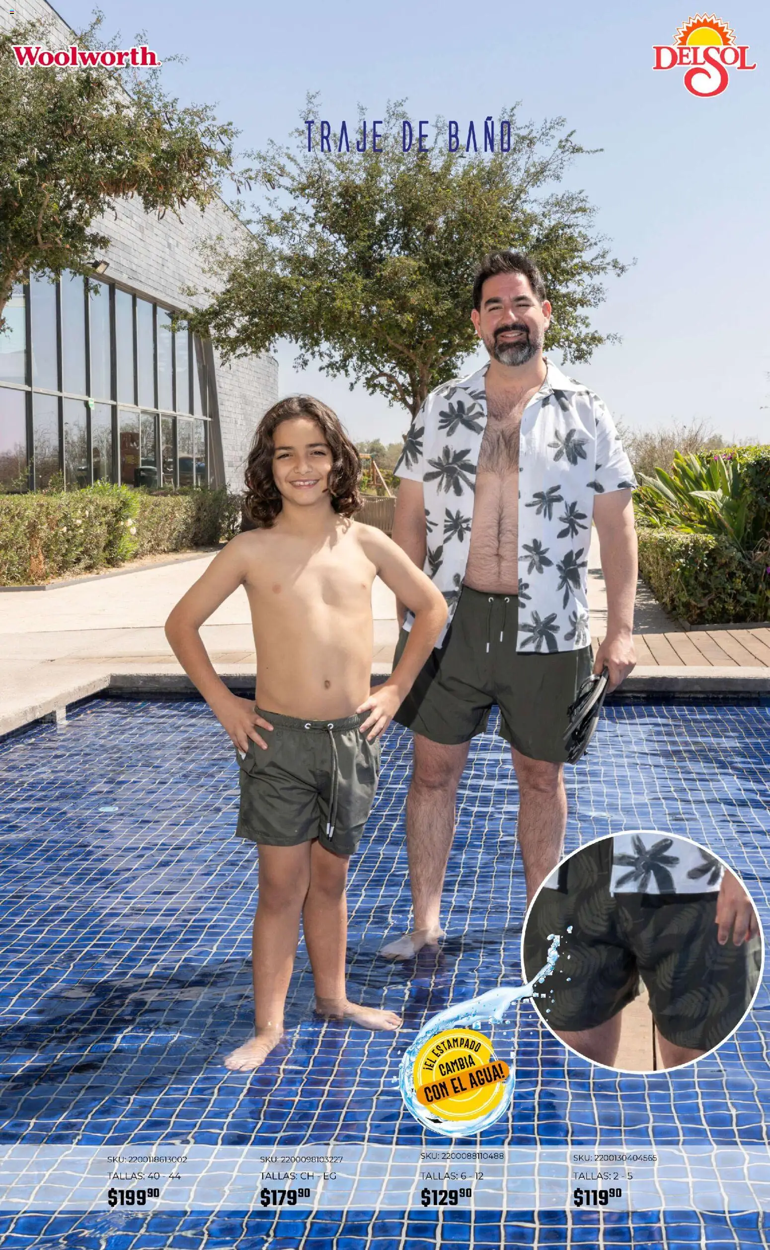 Nuevas ofertas de Del Sol y Woolworth válidas en toda la República Mexicana desde el 19.03.2026. ¡Encuentra las mejores ofertas en Del Sol y Woolworth catálogo Moda Vacaciones! | Página: 43 | Productos: Traje, Agua