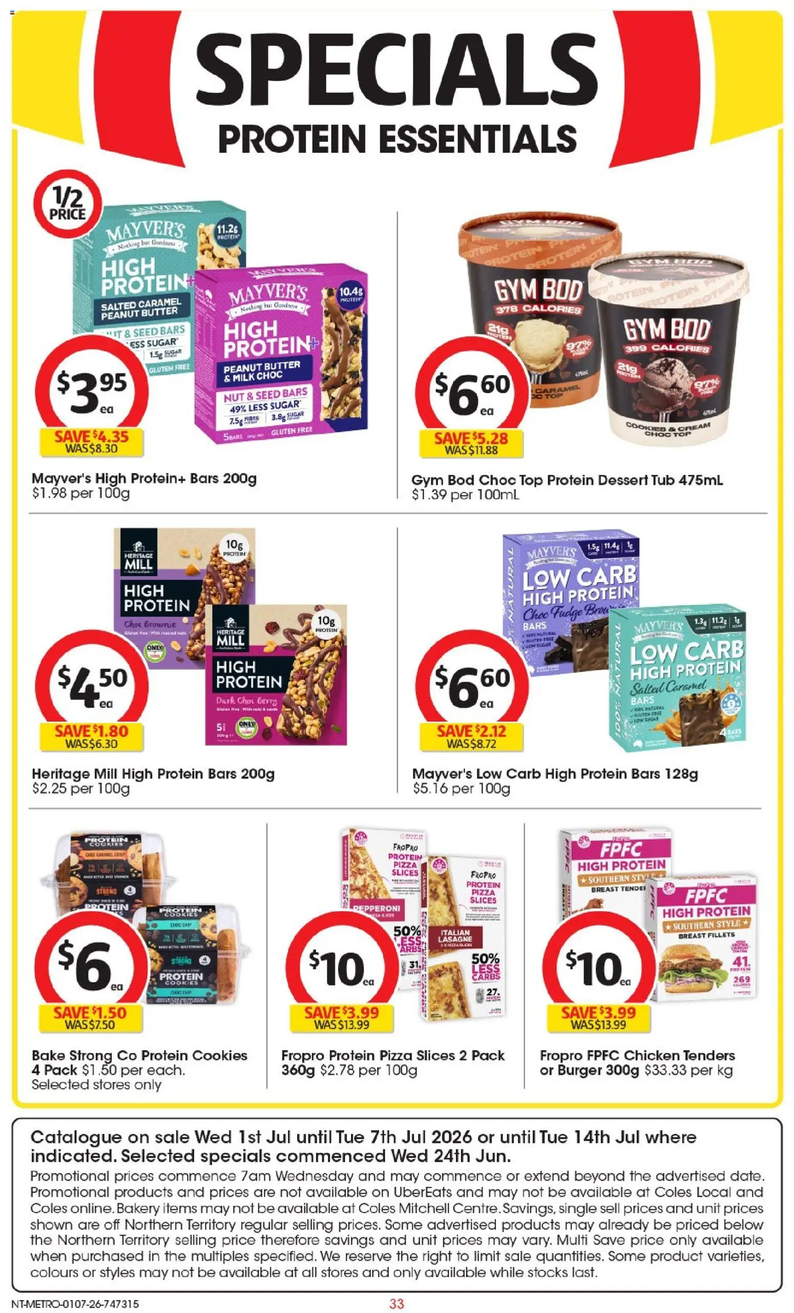 Coles catalogue - valid from 01/07/2026 | Page: 33 | Products: Milk, Butter, Pizza, Pc