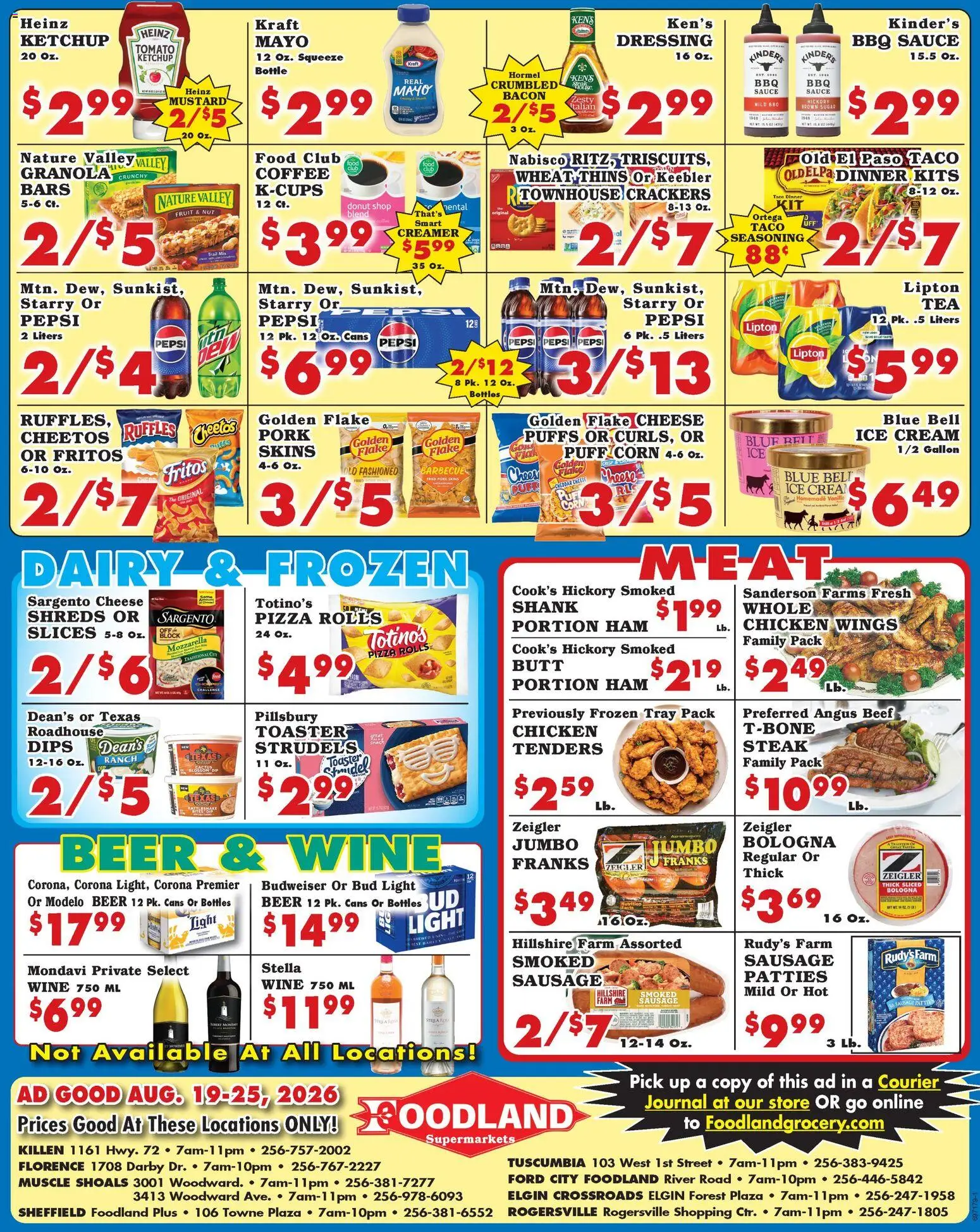Foodland Weekly Ad - Supermarkets - valid from 08/19/2026 | Page: 2 | Products: Chicken, Fruit, Sausage, Dressing