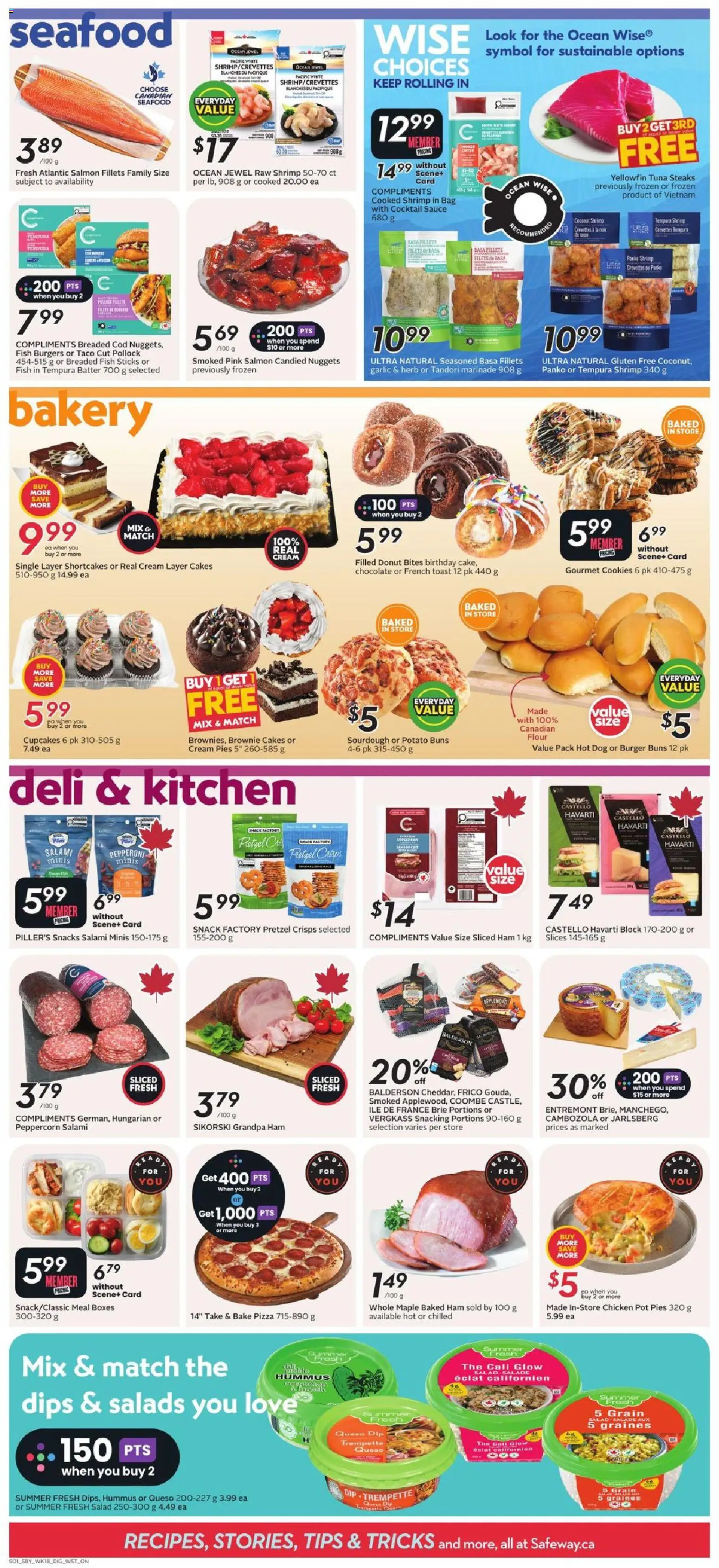 Safeway flyer valid from Aug 27, 2026 | Page: 9 | Products: Bakery, Crisps, Pizza, Donut