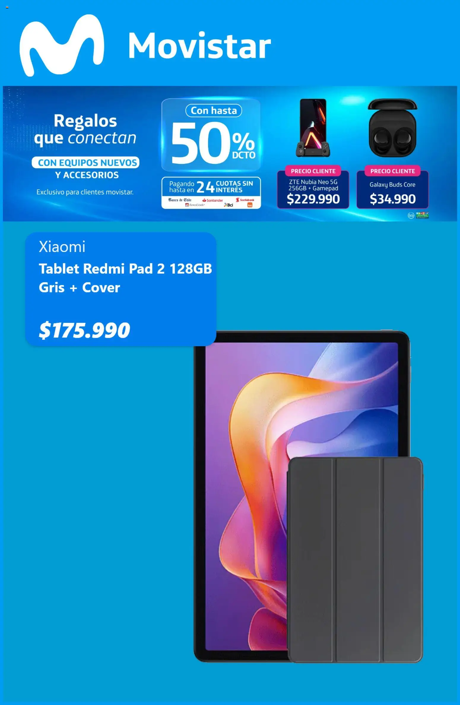 Movistar Ofertas │ válido desde el 03.08.2026 | Página: 7 | Productos: Tablet, Banco