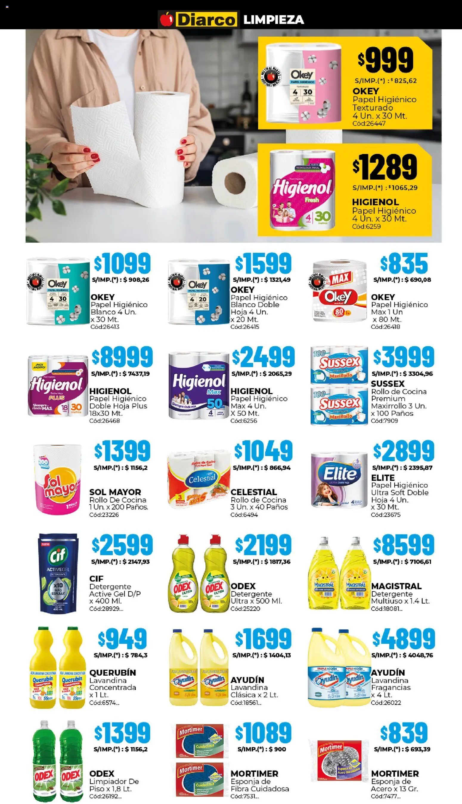 Diarco ofertas │ válido desde el 18.05.2026 | Página: 16 | Productos: Papel higiénico, Detergente, Agua, Limpiador