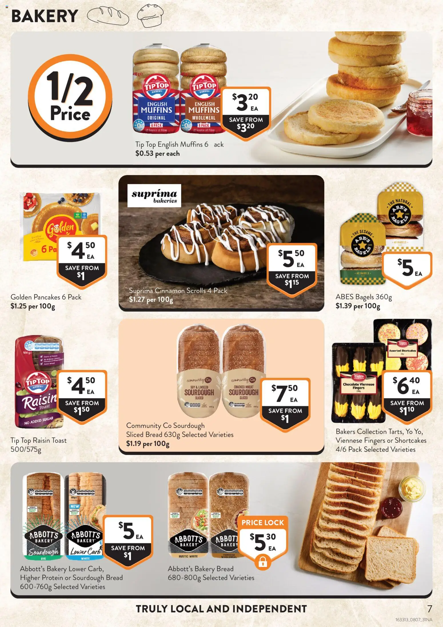 Foodworks catalogue - valid from 08/07/2026 | Page: 7 | Products: Bagels, Bread, Chocolate, Sugar