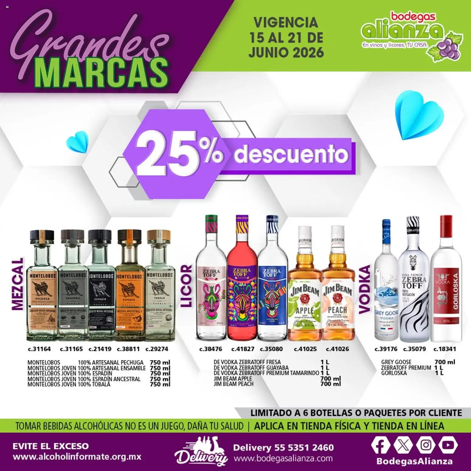 Nuevas ofertas de Bodegas Alianza válidas en toda la República Mexicana desde el 15.06.2026. ¡Encuentra las mejores ofertas en Bodegas Alianza catálogo Grandes Marcas! | Página: 9 | Productos: Fresa, Vodka
