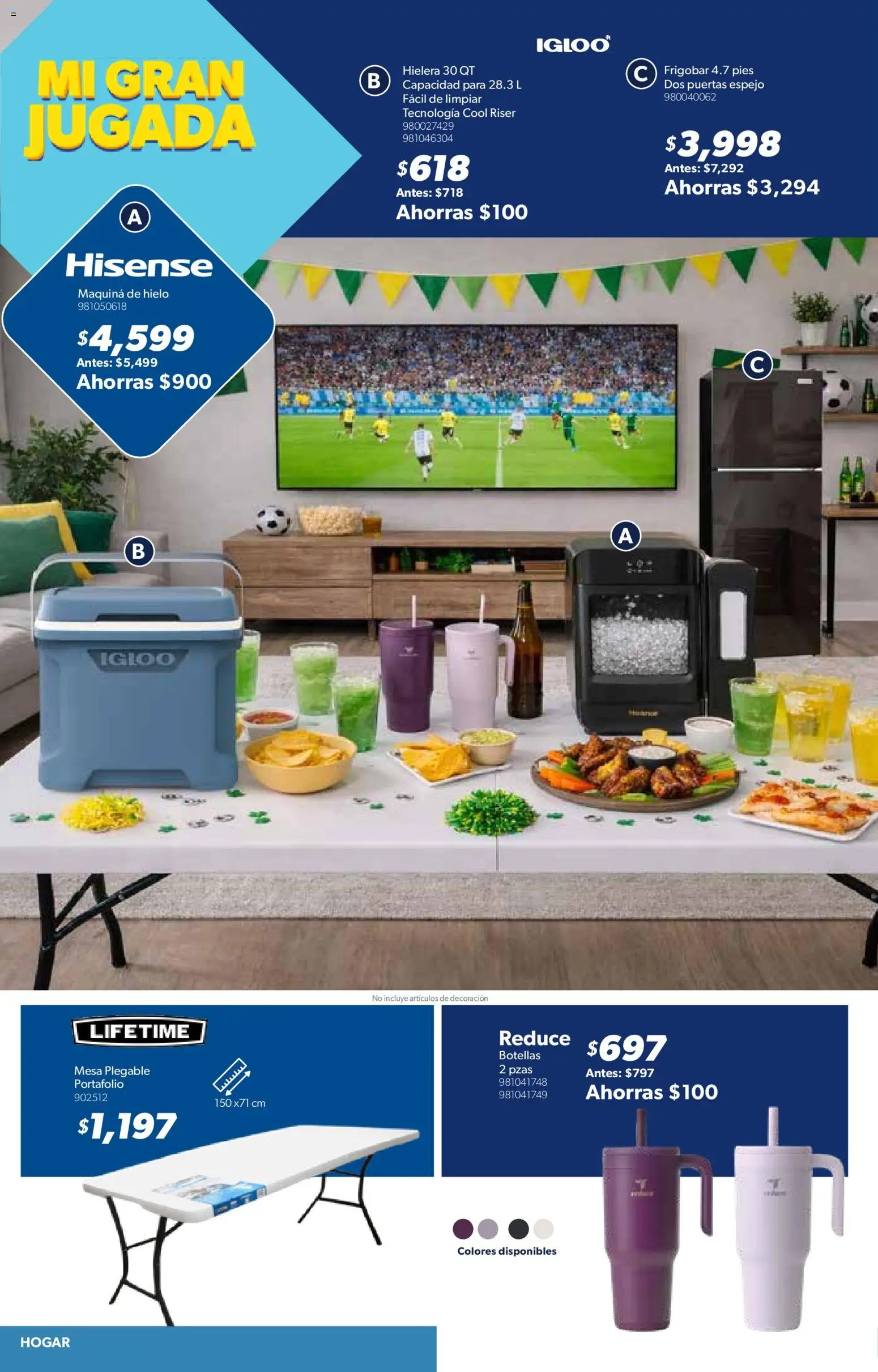 Nuevas ofertas de Sam's Club válidas en toda la República Mexicana desde el 01.05.2026. ¡Encuentra las mejores ofertas en Sam's Club catálogo! | Página: 2 | Productos: Hielera, Frigobar, Mesa, Espejo