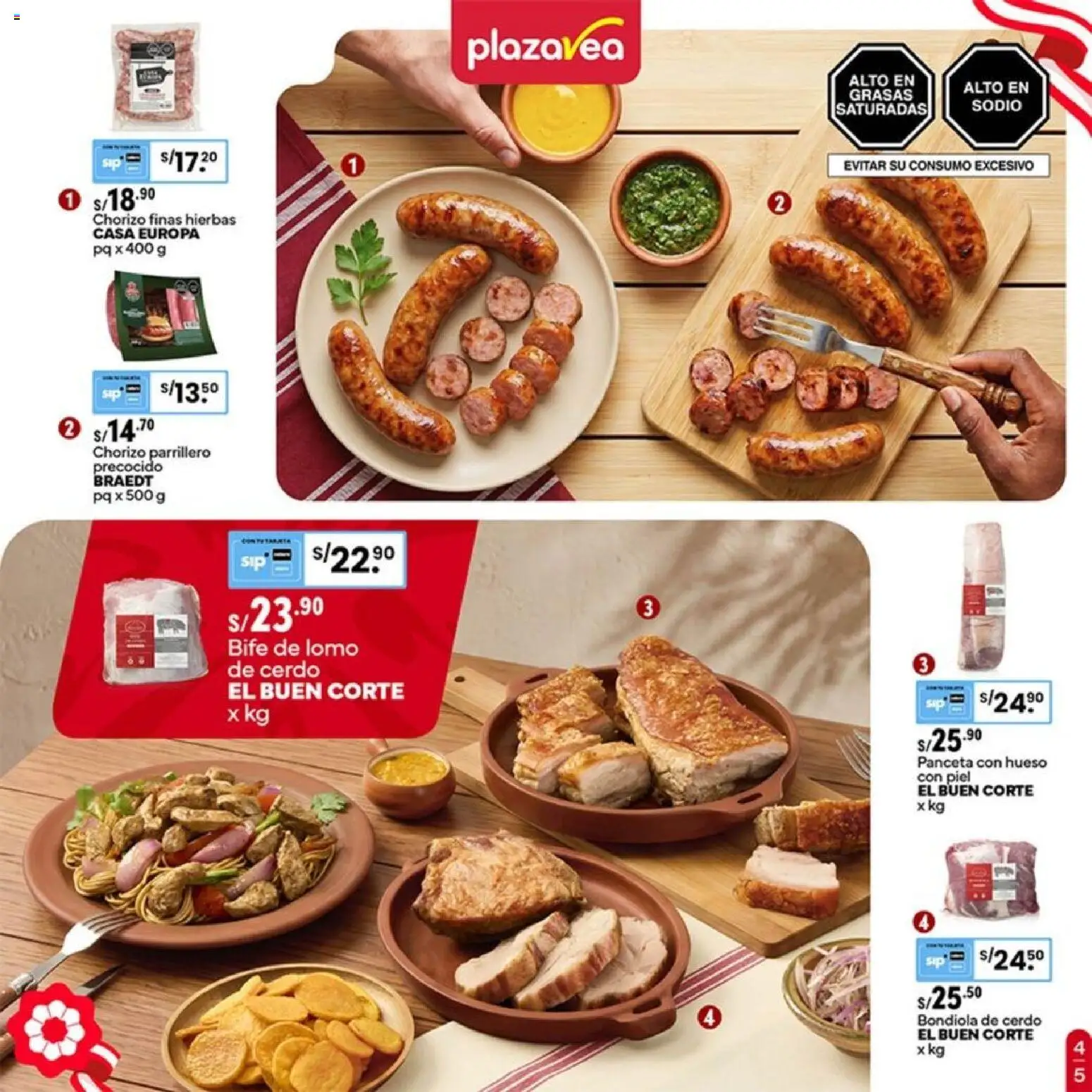 Catálogo Plaza Vea válido desde 13/07/2026 | Página: 5 | Productos: Cerdo
