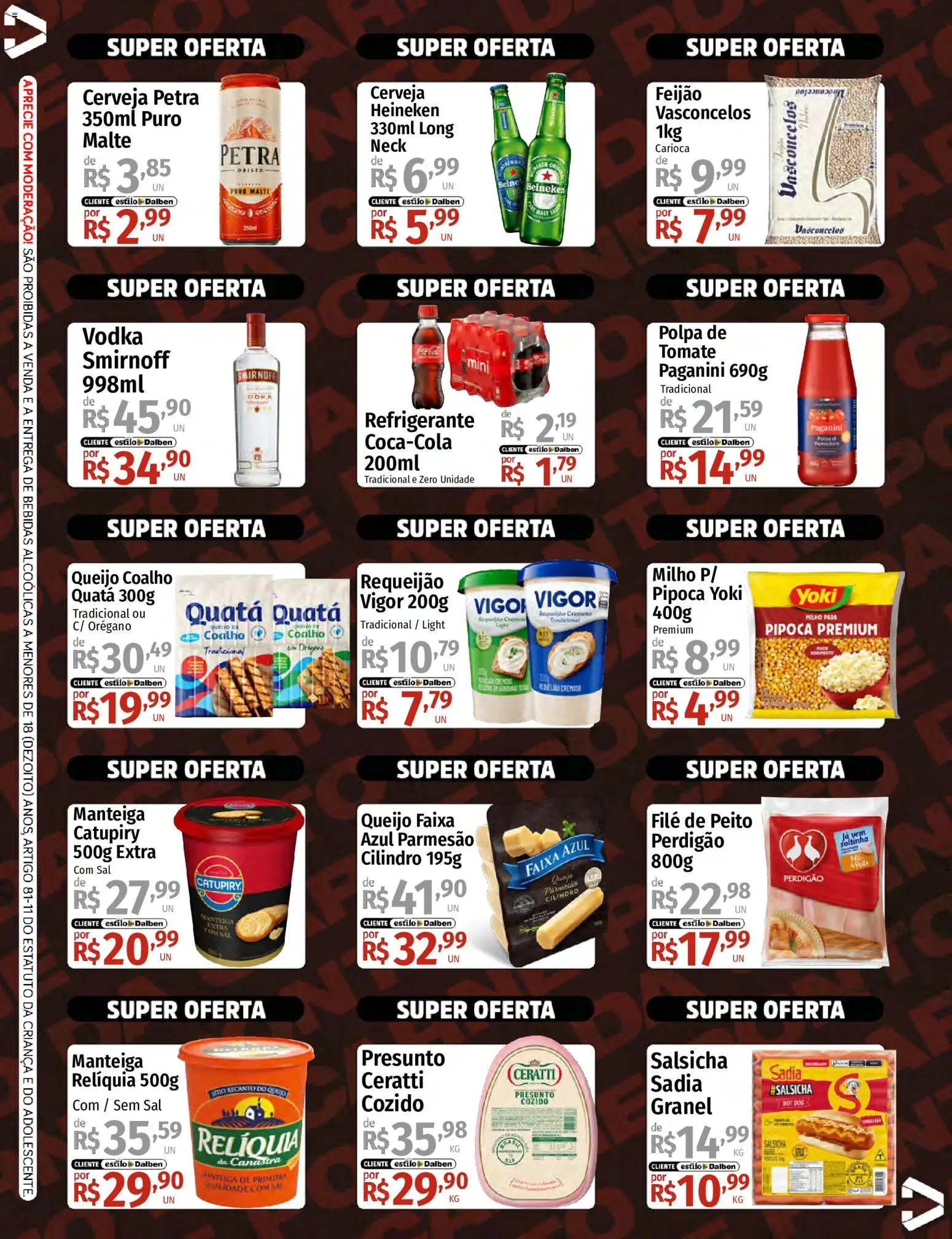 Supermercado Dalben Folheto - válido de 12/08/2026 | Página: 2 | Produtos: Feijão, Parmesão, Queijo coalho, Requeijão