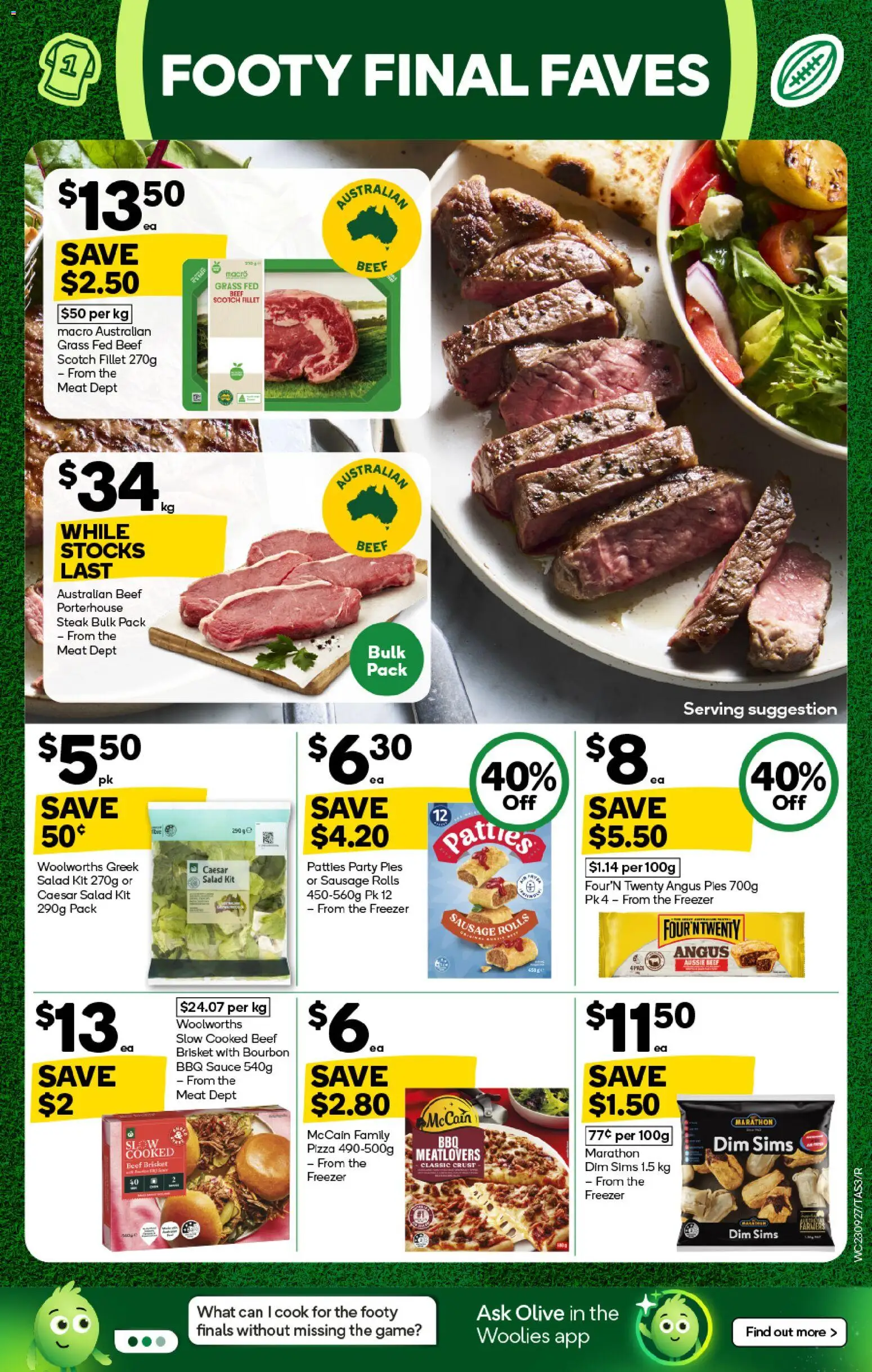 Woolworths catalogue - valid from 23/09/2026 | Page: 3 | Products: Grass, Beef, Meat, Salad