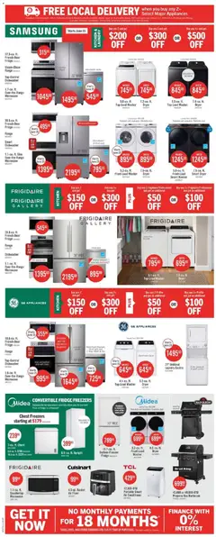 Preview of The Brick weekly flyer / circulaire from shop The Brick valid from Jun 22, 2026 | Page: 18 | Products: Freezer, Dishwasher, Fryer, Basket